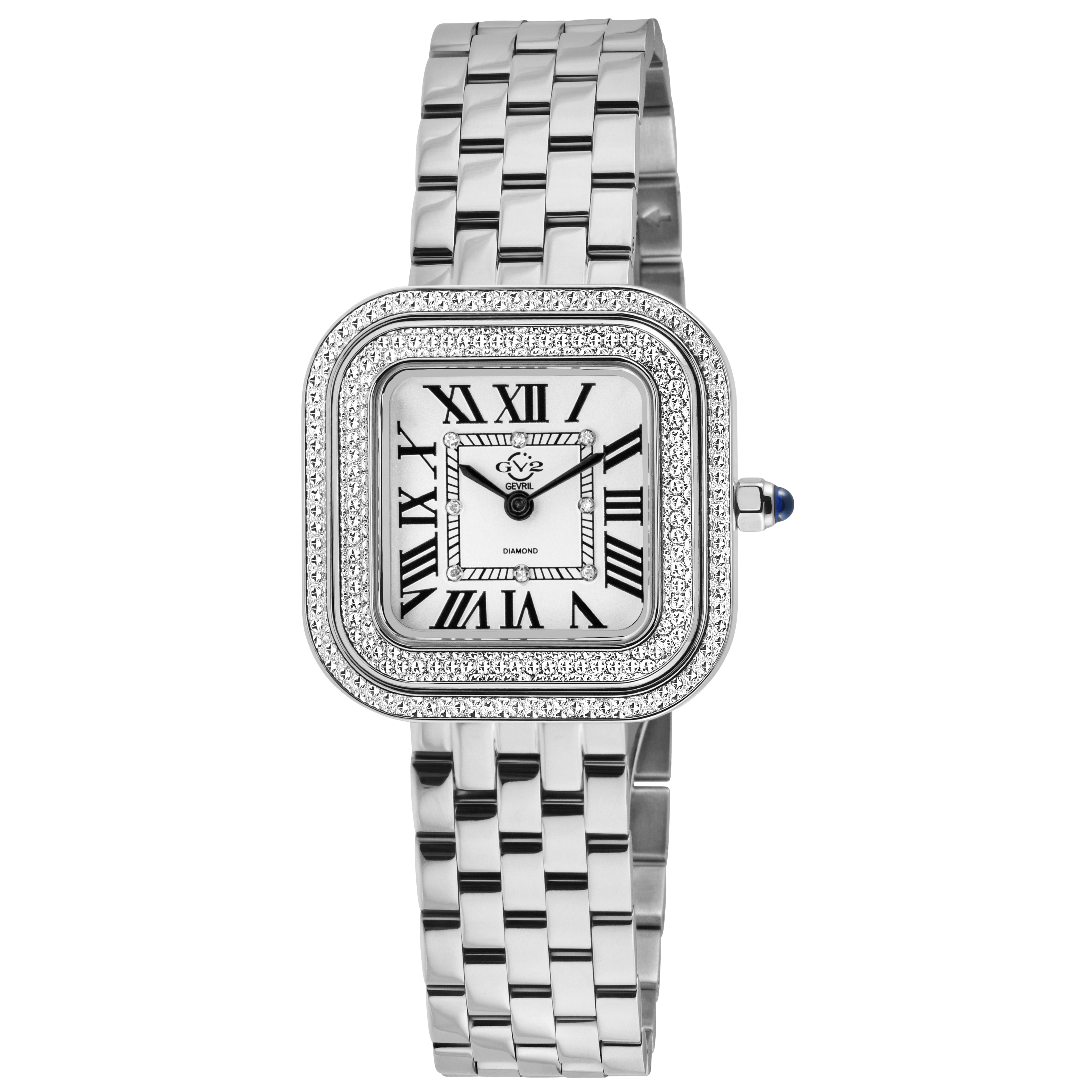 Gevril Bellagio Silver Square Diamond Accent Women\'s Bracelet Watch GV2 Bellagio Diamond - Gevril main image 2