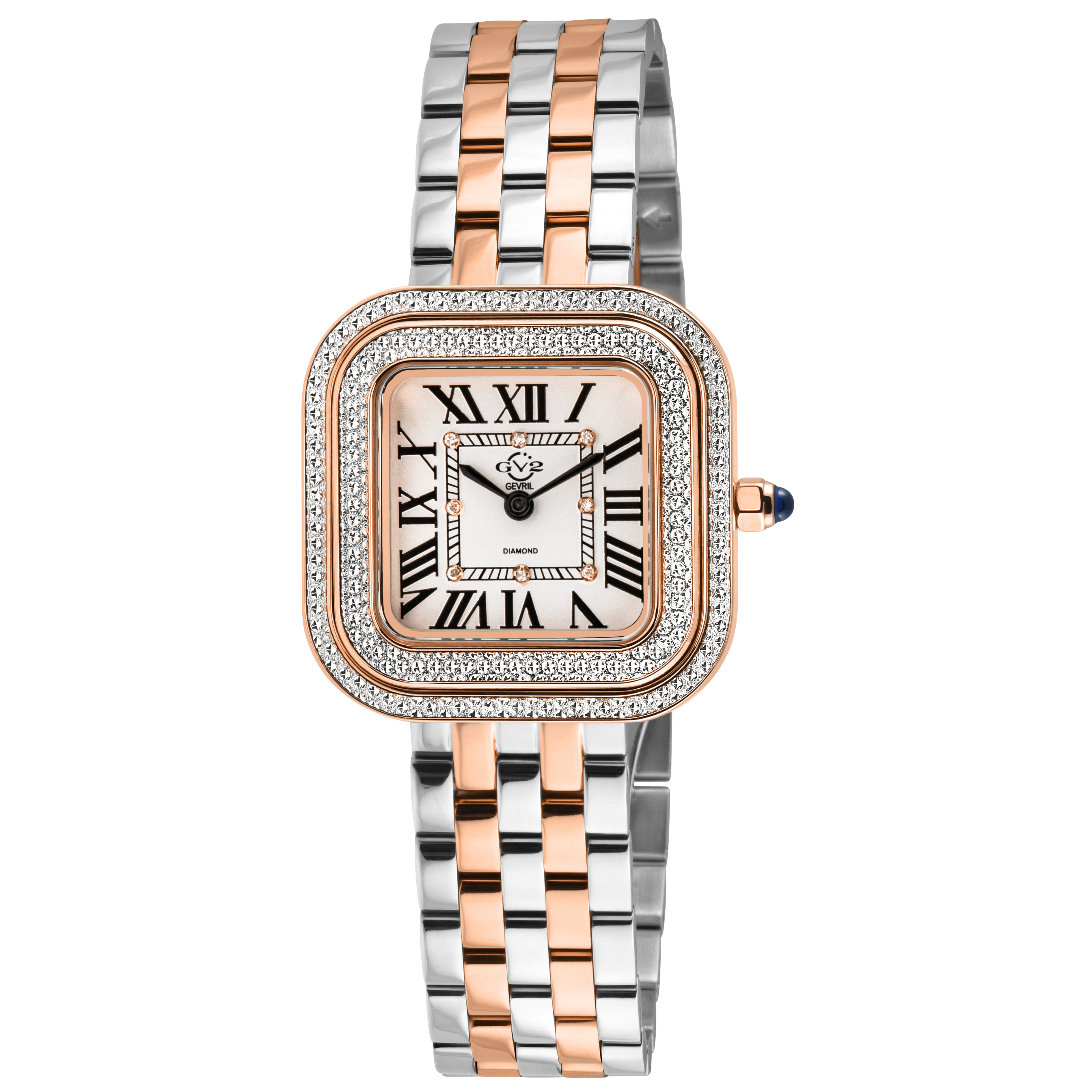 GEVRIL Diamond watch silver rose gold GV2 Bellagio Diamond - Gevril main image 3