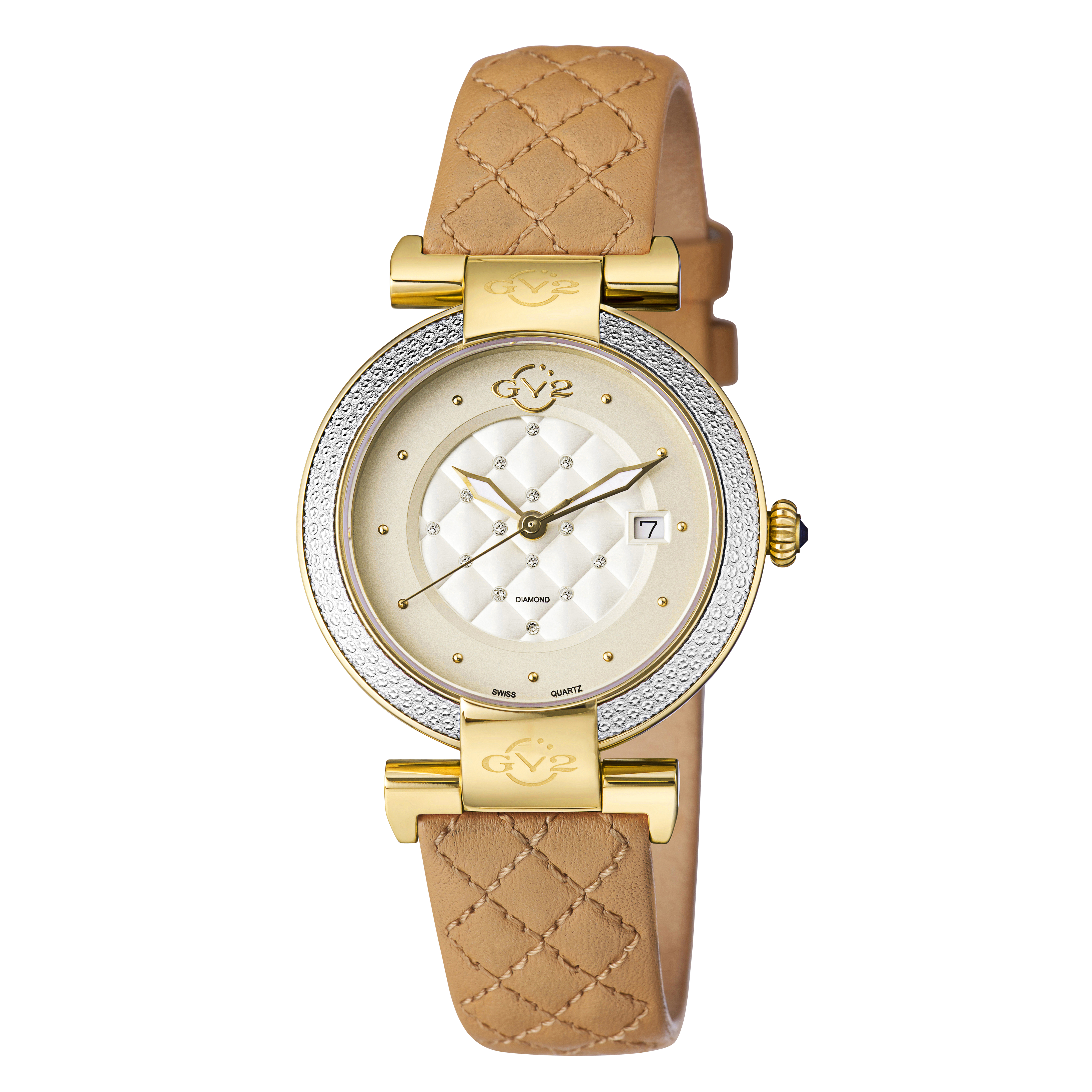 GV2 Gevril Berletta Sappire Crystal Diamond Watch Rose Gold Swiss‎ Quartz 1501 GV2 Gevril Berletta Diamond Watch Rose Gold Tone Swiss  main image 2