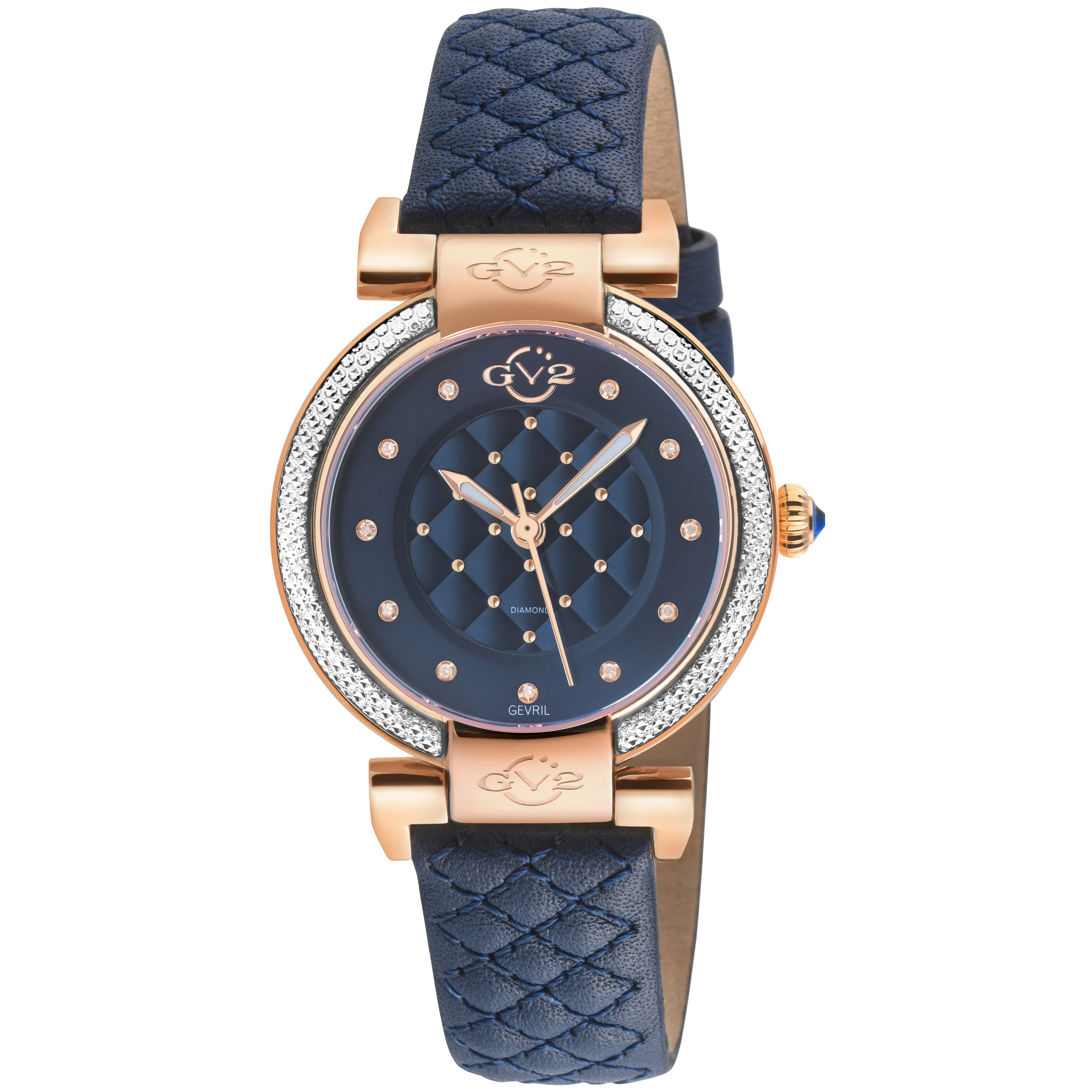 NWT Gv2 By Gevril Berletta Quartz Diamond Black Dial Ladies Watch GV2 Berletta Diamond - Gevril main image 2