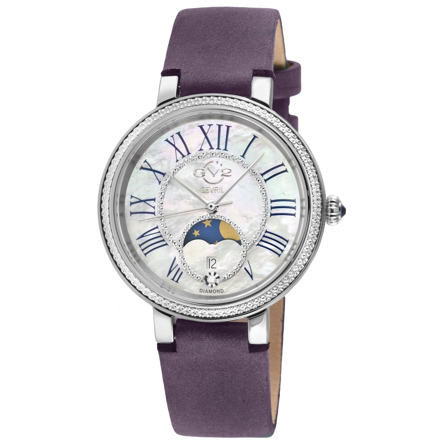 Gevril-Luxury-Swiss-Watches-GV2 Genoa Diamond - Moon Phase-