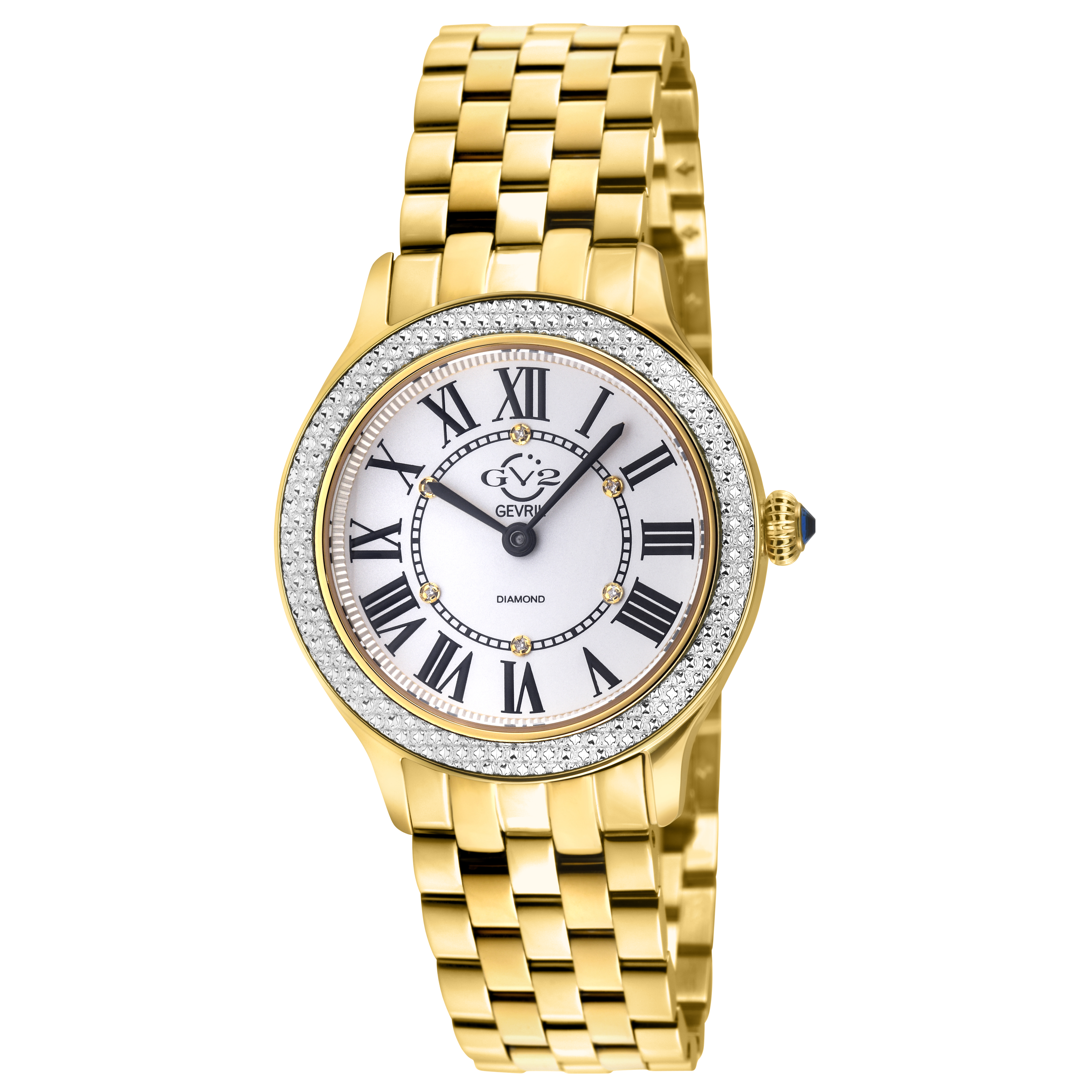 GV2 Milan Diamond Swiss Quartz - Round - Gevril GV2 Milan Diamond Swiss Quartz - Round - Gevril