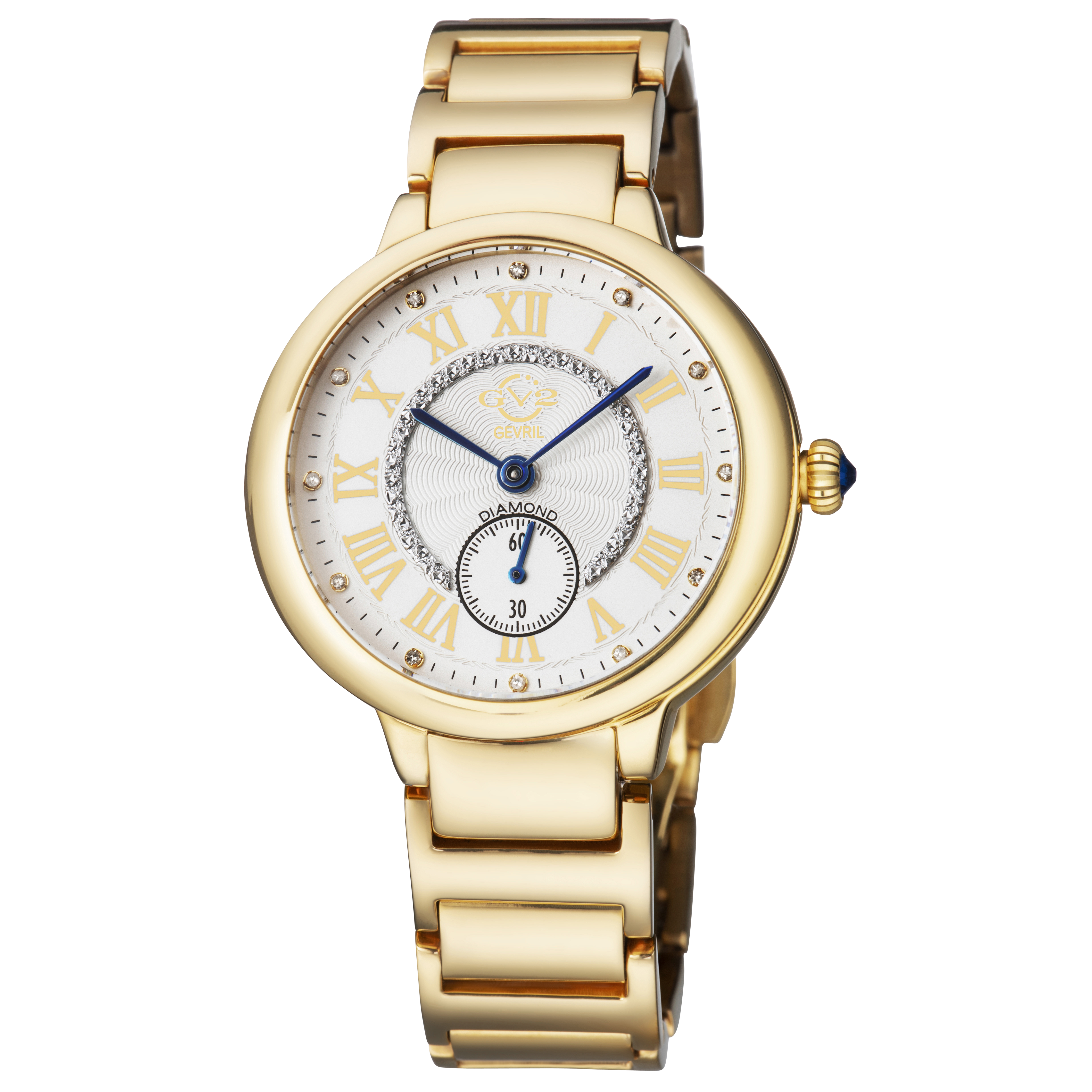 GV2 Woman\'s Rome Diamond & Silver Stainless Steal Watch GV2 Rome Diamond - Gevril main image 2
