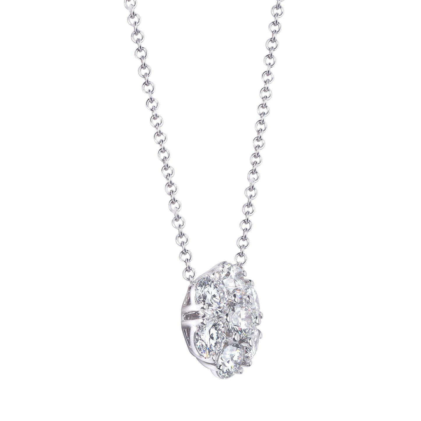Gevril-Luxury-Swiss-Watches-Gevril Airolo Diamond Pendant in 14K White Gold – 2.10 CTW of Brilliant E/VVS1 Diamonds-