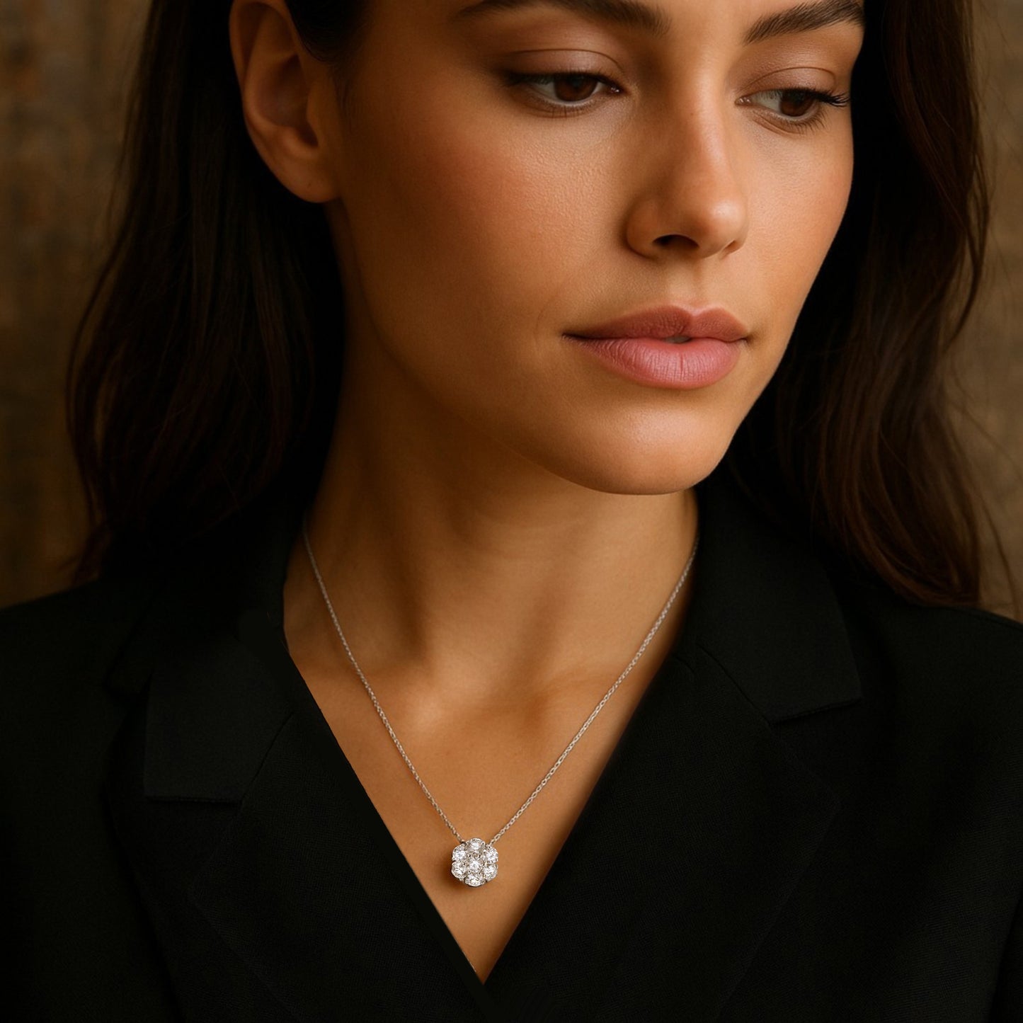 Gevril-Luxury-Swiss-Watches-Gevril Airolo Diamond Pendant in 14K White Gold – 2.10 CTW of Brilliant E/VVS1 Diamonds-