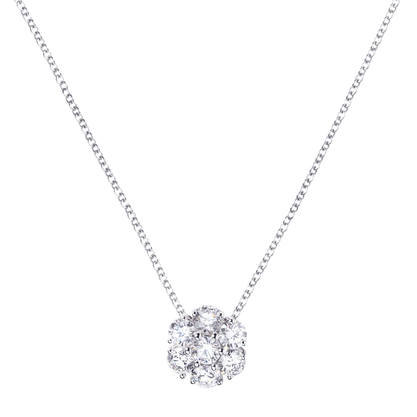 Gevril-Luxury-Swiss-Watches-Gevril Airolo Diamond Pendant in 14K White Gold – 2.10 CTW of Brilliant E/VVS1 Diamonds-