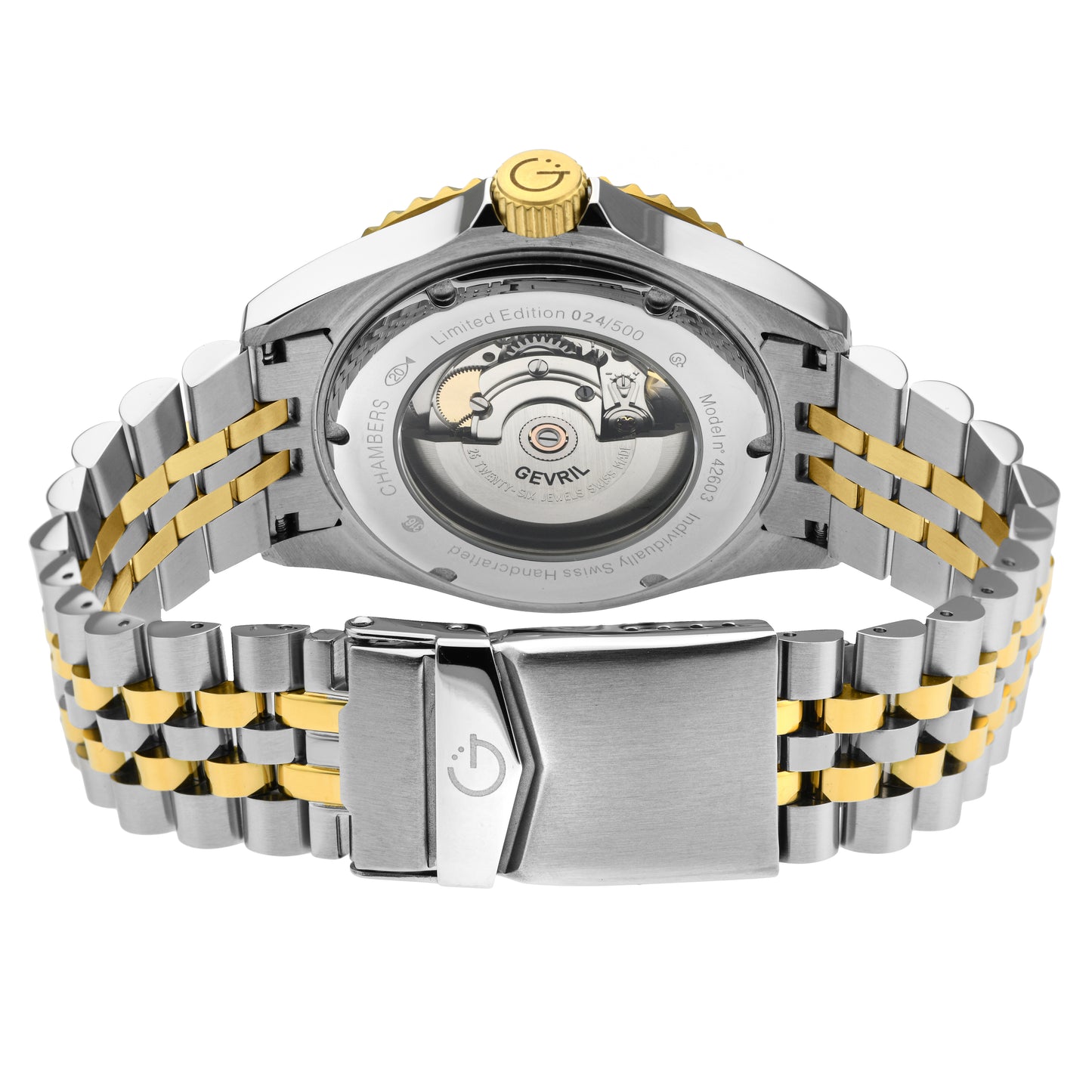 Gevril-Luxury-Swiss-Watches-Gevril Chambers Automatic - Ceramic Bezel-