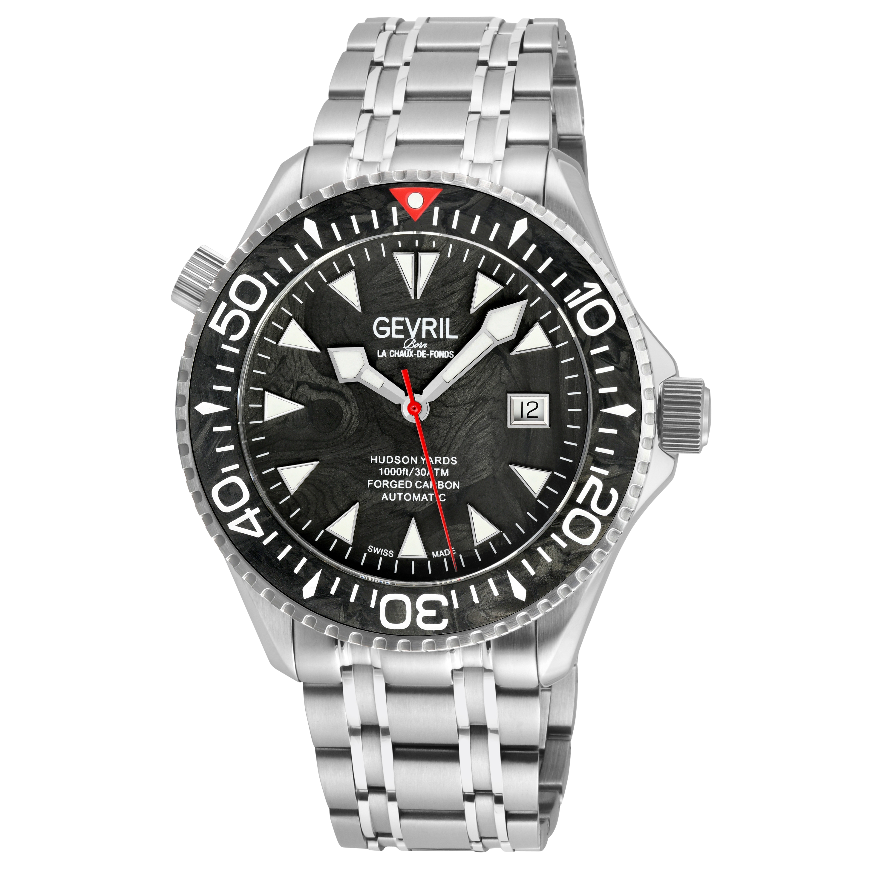 Gevril Hudson Yards - Diver - Forged Carbon Fiber Dial Gevril Hudson Yards - Diver - Forged Carbon Fiber Dial