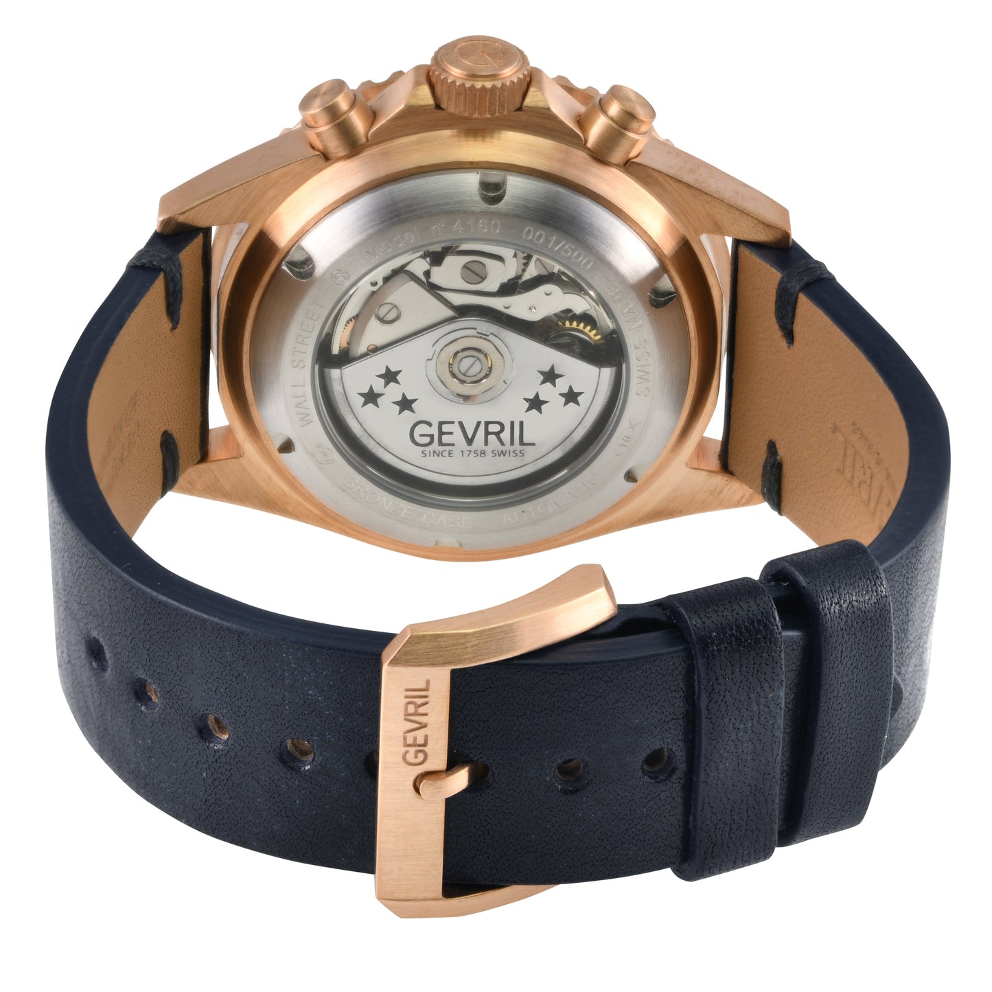 Gevril-Luxury-Swiss-Watches-Gevril Wall Street Chronograph - Bronze-