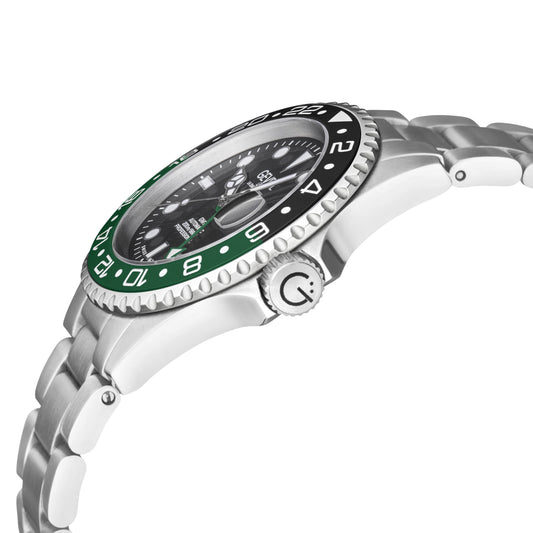 Gevril-Luxury-Swiss-Watches-Gevril Wall Street - GMT Ceramic Bezel-