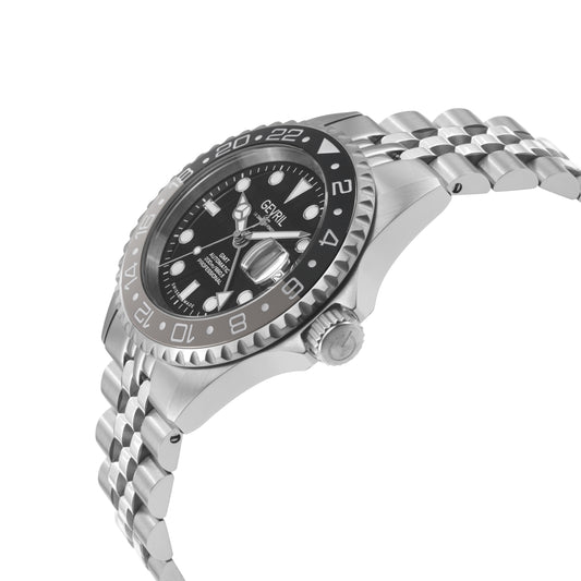Gevril-Luxury-Swiss-Watches-Gevril Wall Street - GMT Ceramic Bezel-