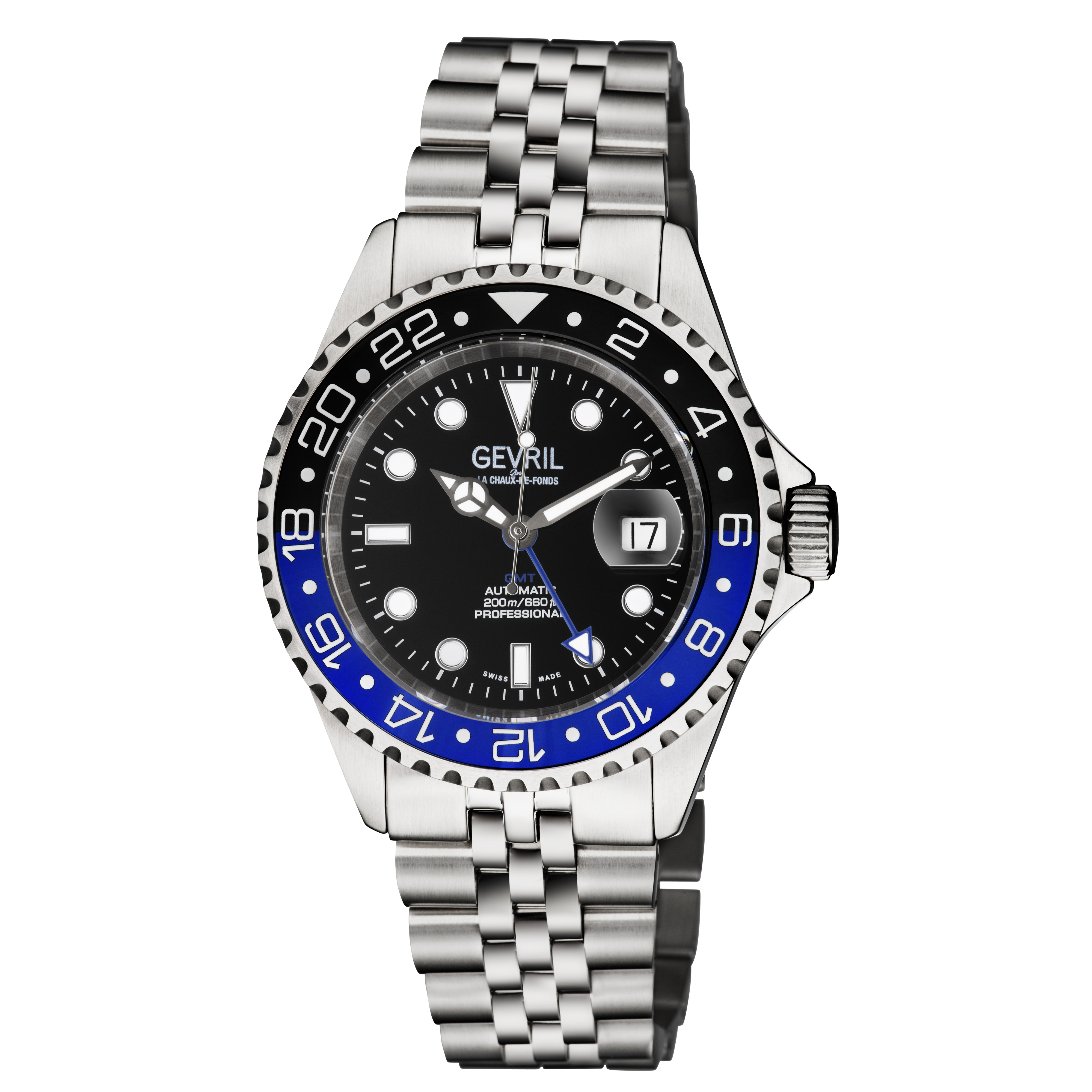 Gevril Wall Street - GMT Ceramic Bezel