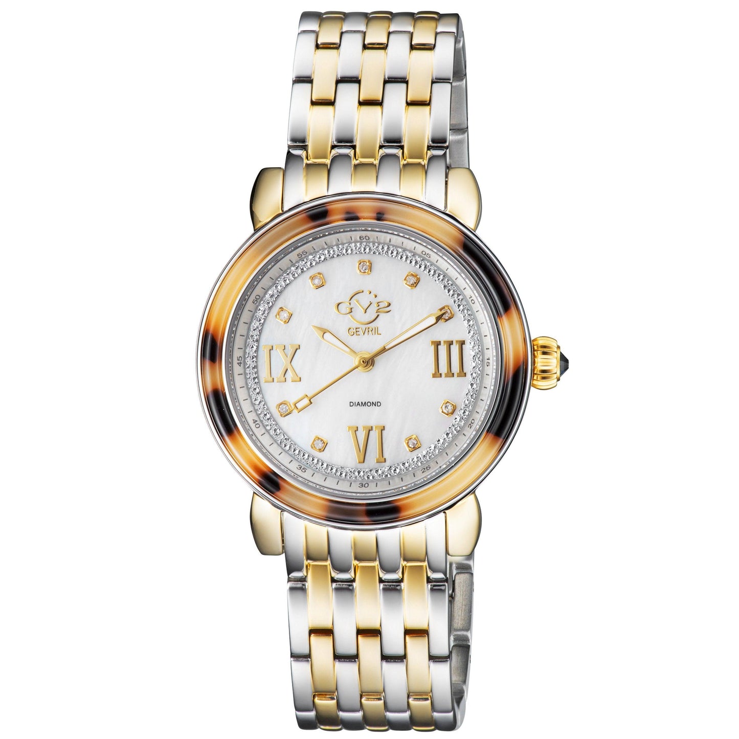 Gevril-Luxury-Swiss-Watches-GV2 Marsala Tortoise Diamond-