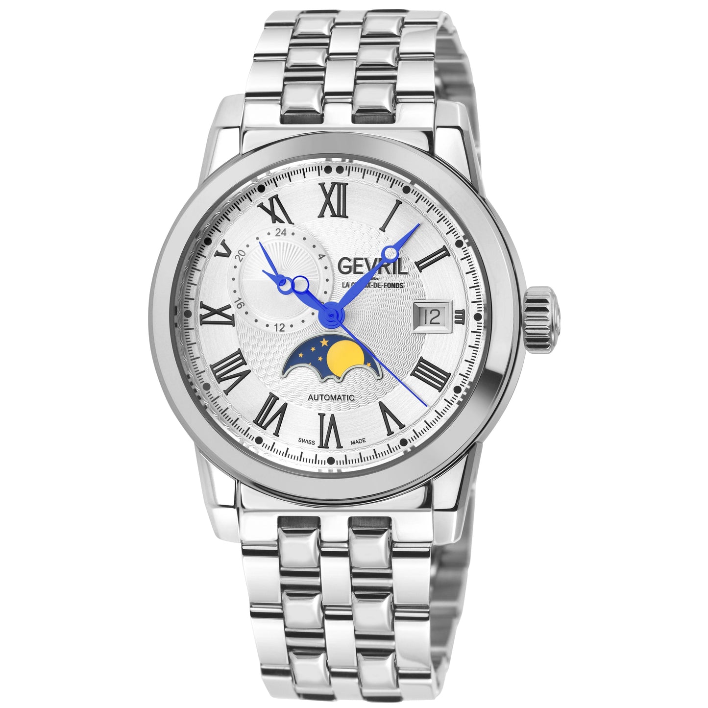 Gevril-Luxury-Swiss-Watches-Gevril Madison Swiss Automatic - Moon Phase-