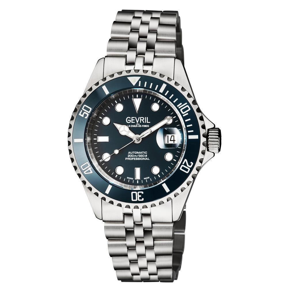 Gevril-Luxury-Swiss-Watches-Gevril Wall Street - Ceramic Bezel-