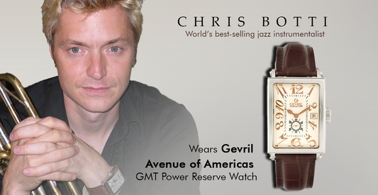 Chris Botti Wears Gevril Avenue of Americas GMT Power Reserve Watch
