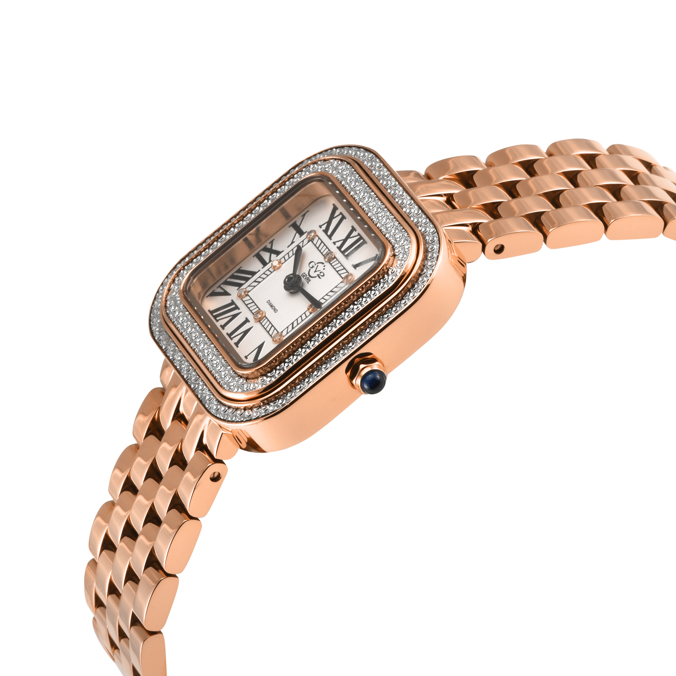 Gevril Bellagio Silver Square Diamond Accent Women\'s Bracelet Watch GV2 Bellagio Diamond - Gevril main image 2
