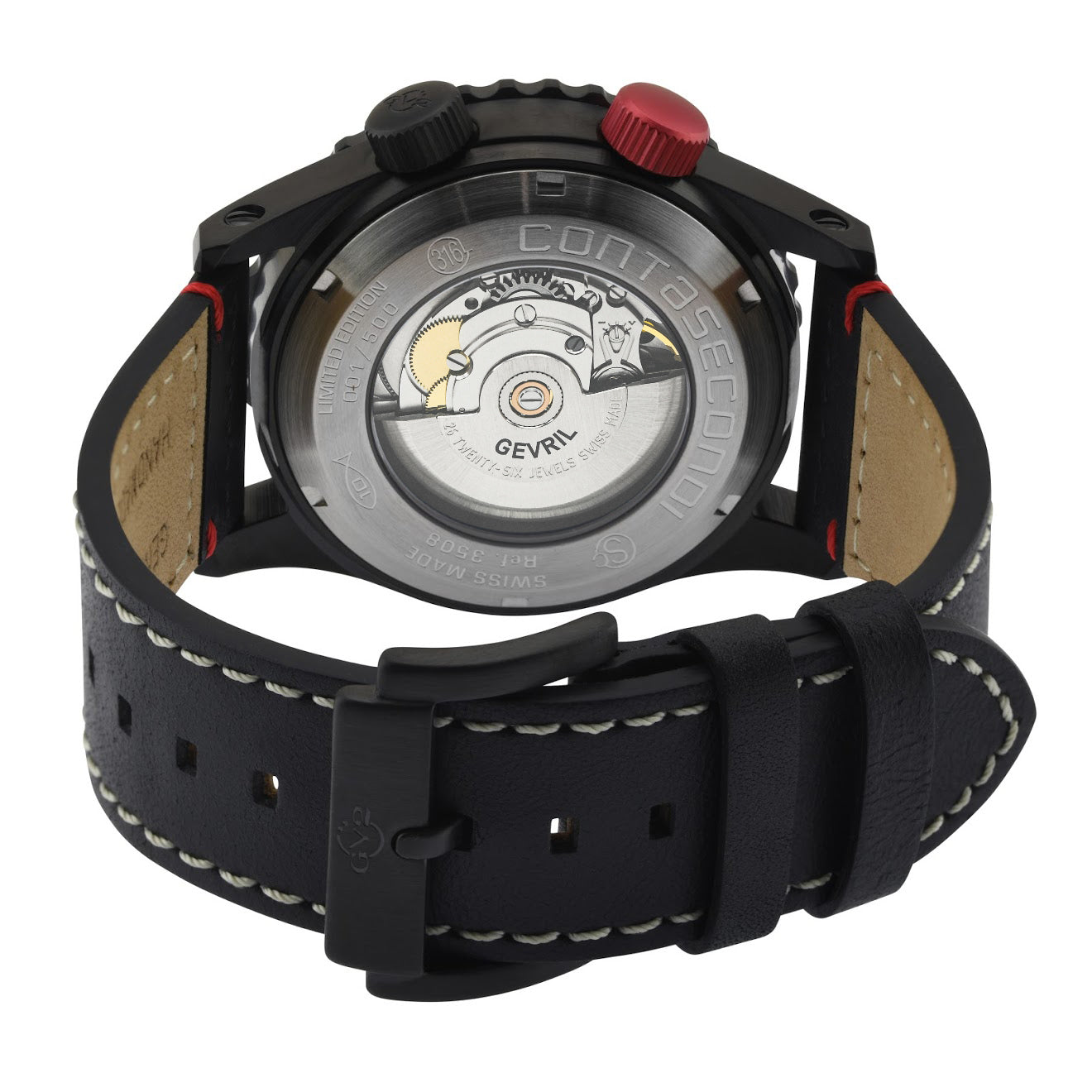 Gevril-Luxury-Swiss-Watches-GV2 Contasecondi - Unidirectional Bezel-