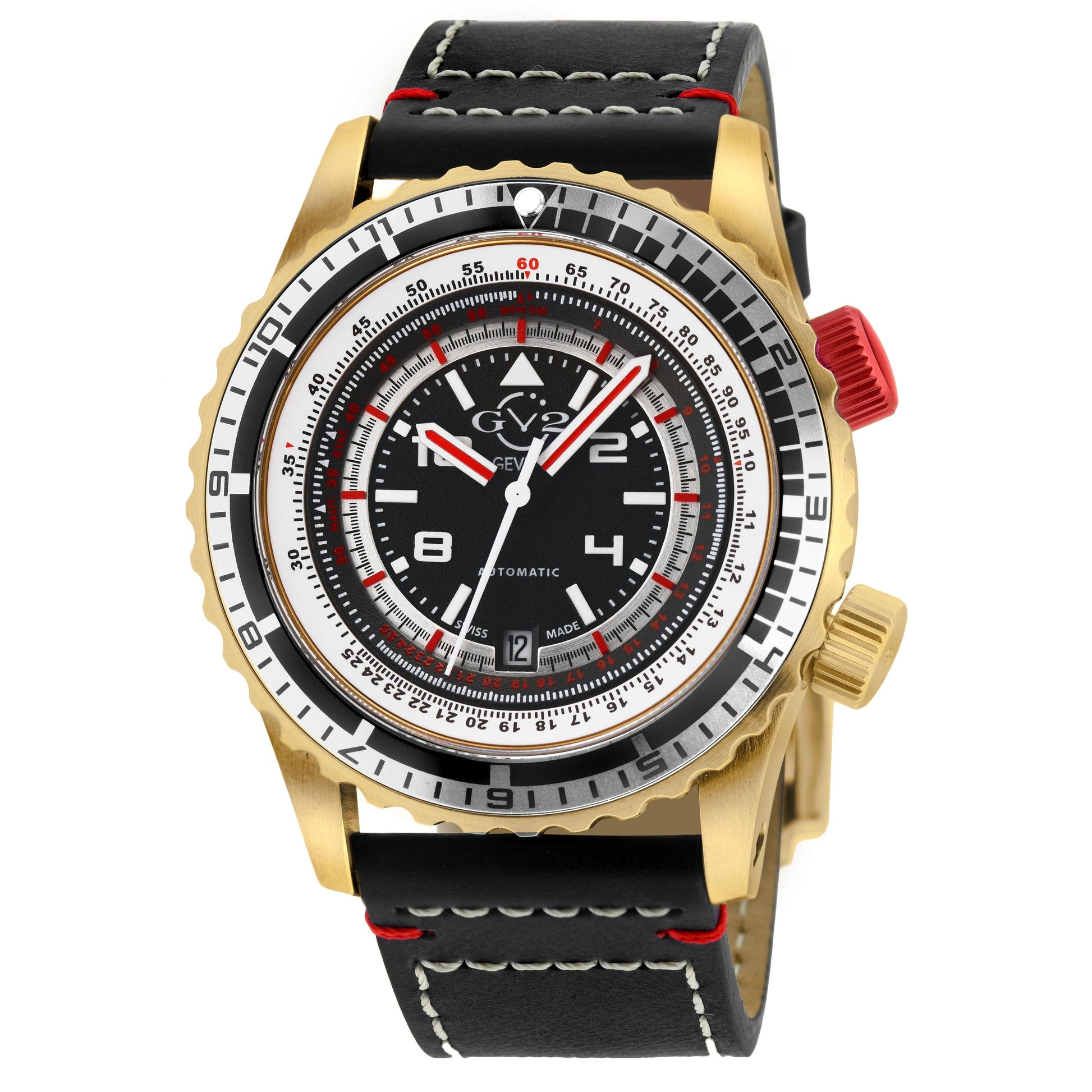 Gevril-Luxury-Swiss-Watches-GV2 Contasecondi - Unidirectional Bezel-
