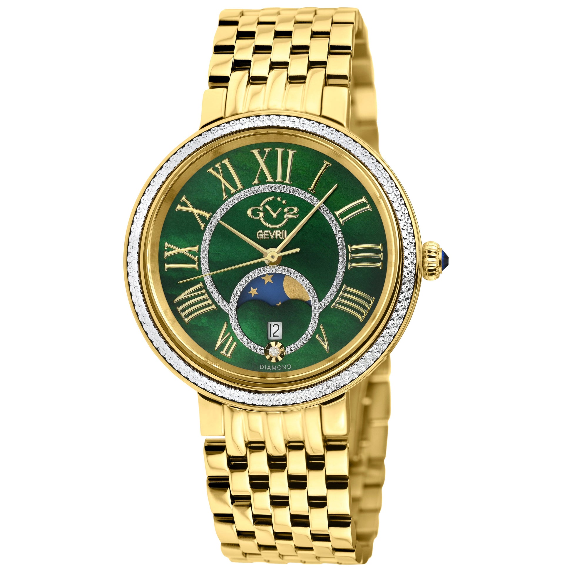 Gevril-Luxury-Swiss-Watches-GV2 Genoa Diamond - Moon Phase-