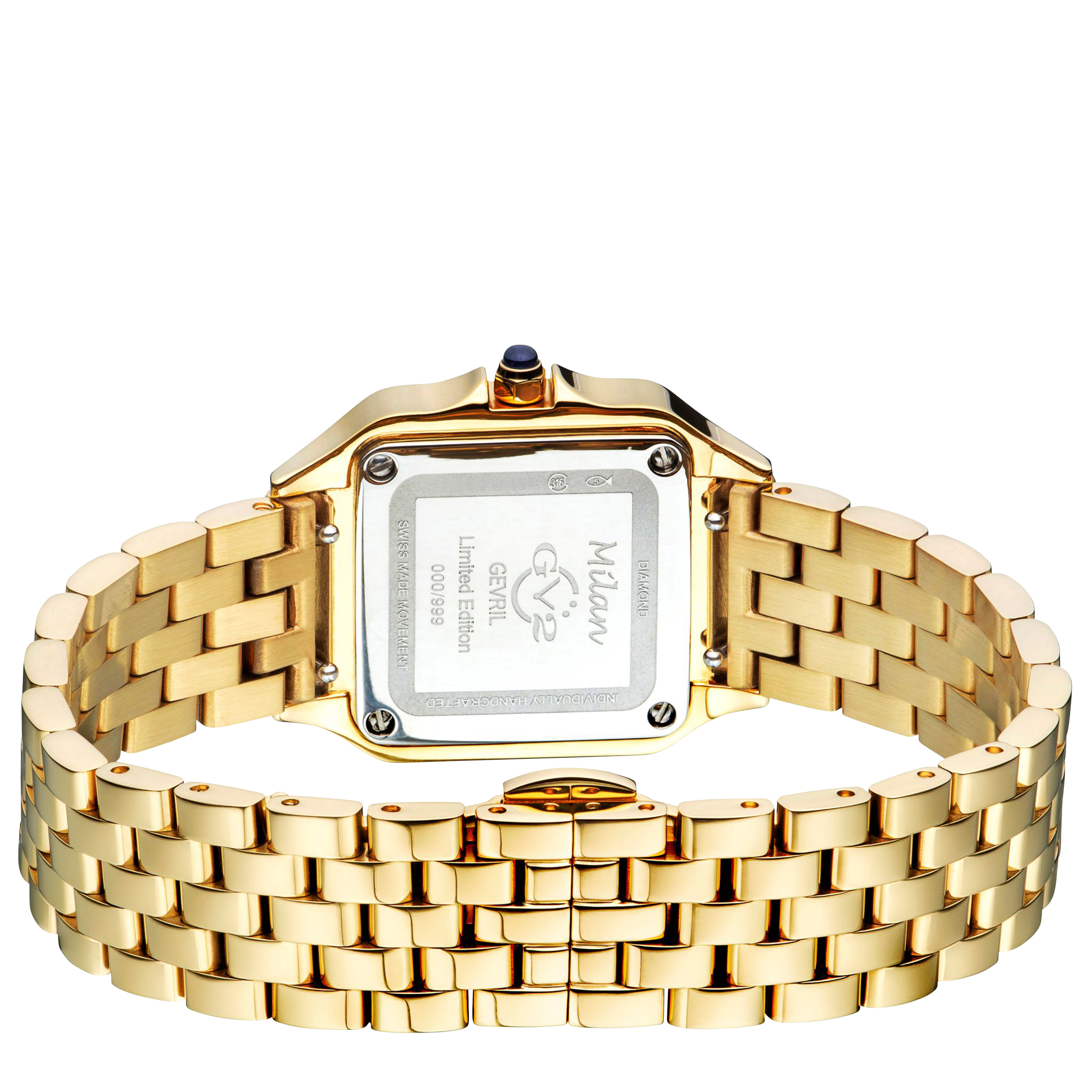 GV2 by Gevril Women\'s Watch 12112 Swiss Quartz Diamond Gold Tone Steel 27.5mm Gevril GV2 Milan (12112B) (5 stores) see prices now » main image 4