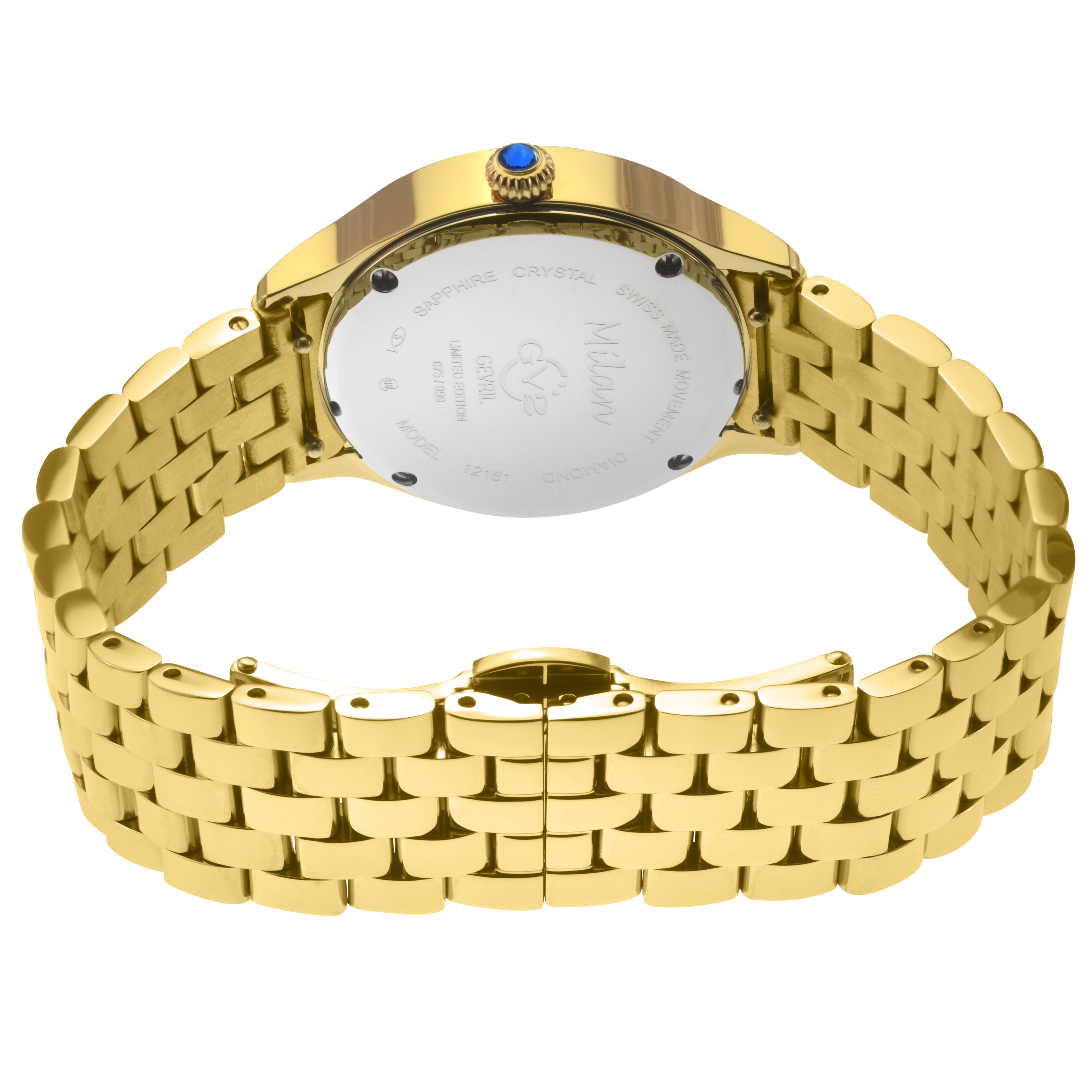 エヴァピラッツィ　ゴールドGDA線 GV2 Milan Diamond Swiss Quartz - Round - Gevril