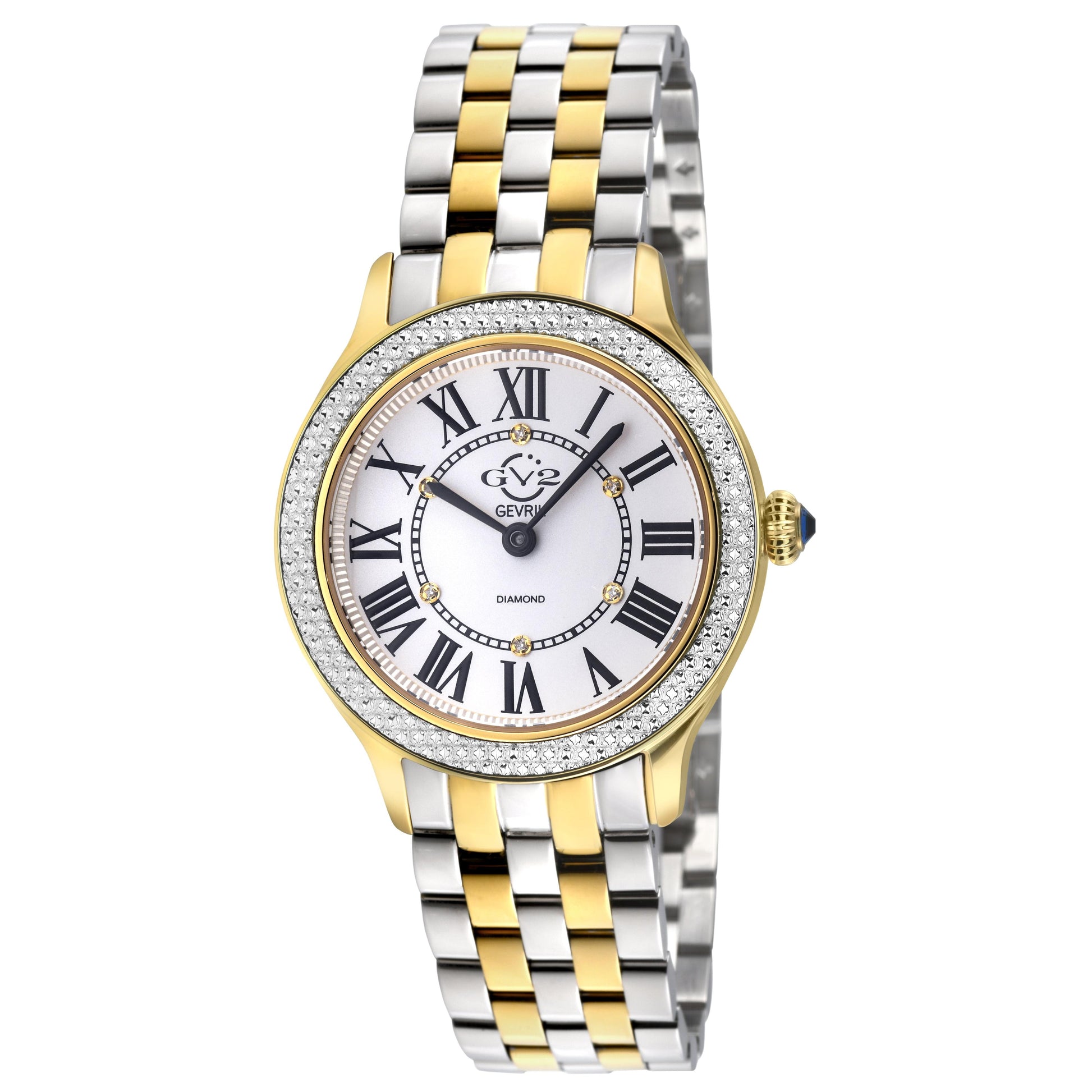 Gevril-Luxury-Swiss-Watches-GV2 Milan Diamond Swiss Quartz - Round-
