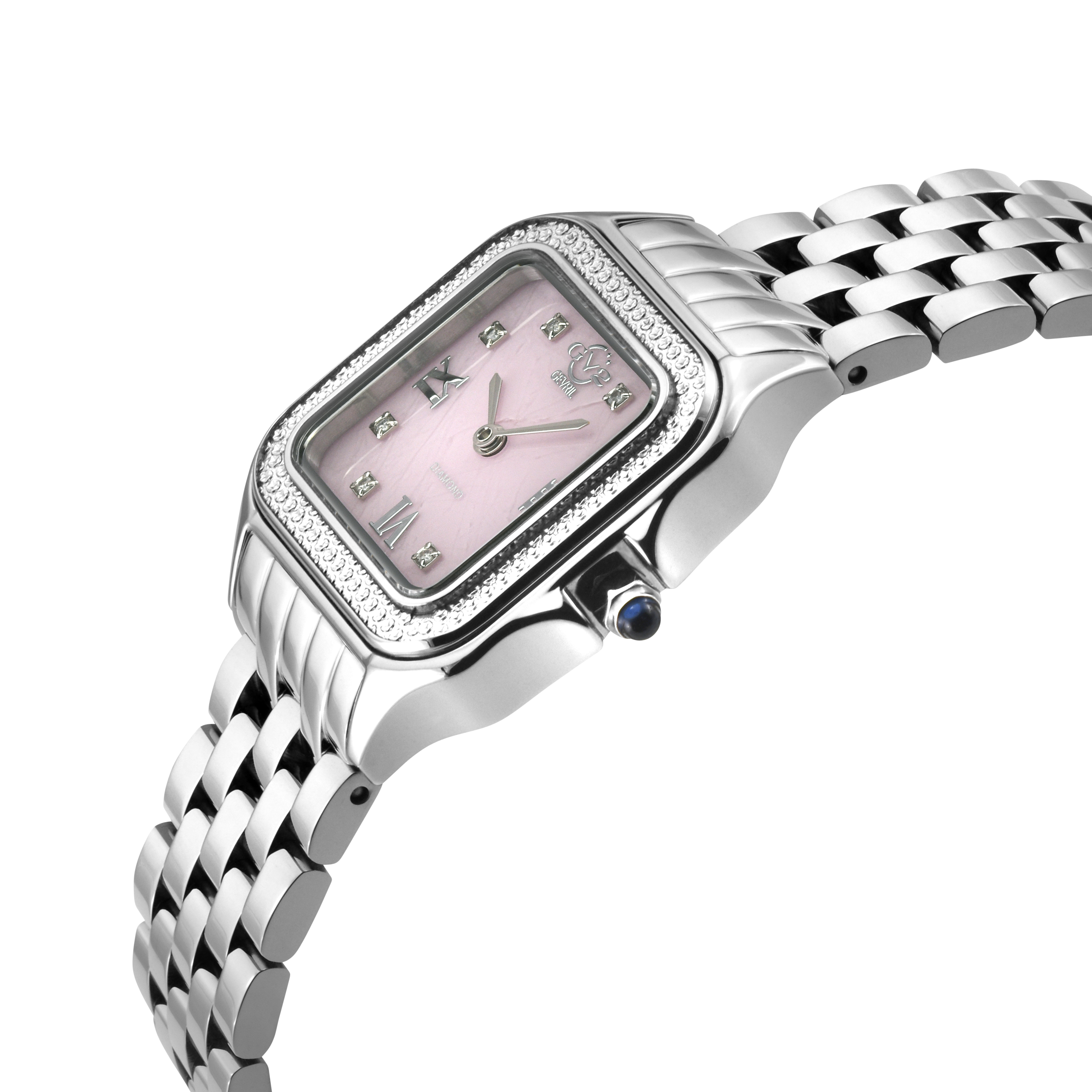 GV2 Milan Diamond Swiss Quartz Stone dial Edition - Rose Quartz