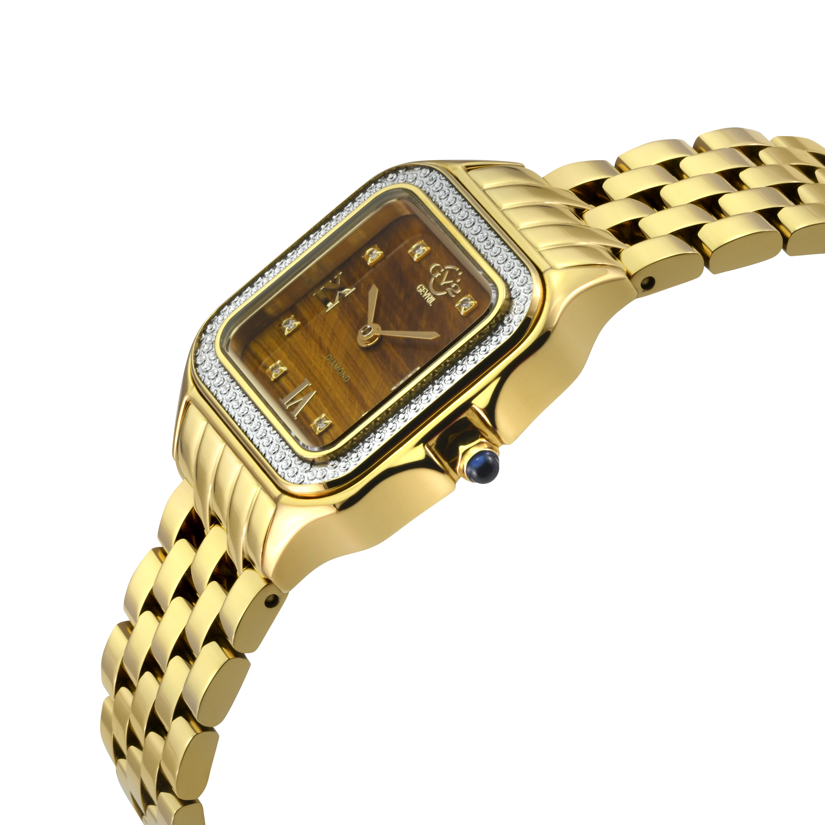 パルスクイーズ　ラ・パルレ　ネオゴールドジェル&パルメソ付き GV2 Milan Diamond Swiss Quartz Stone dial Edition - Tiger Eye - Gevril