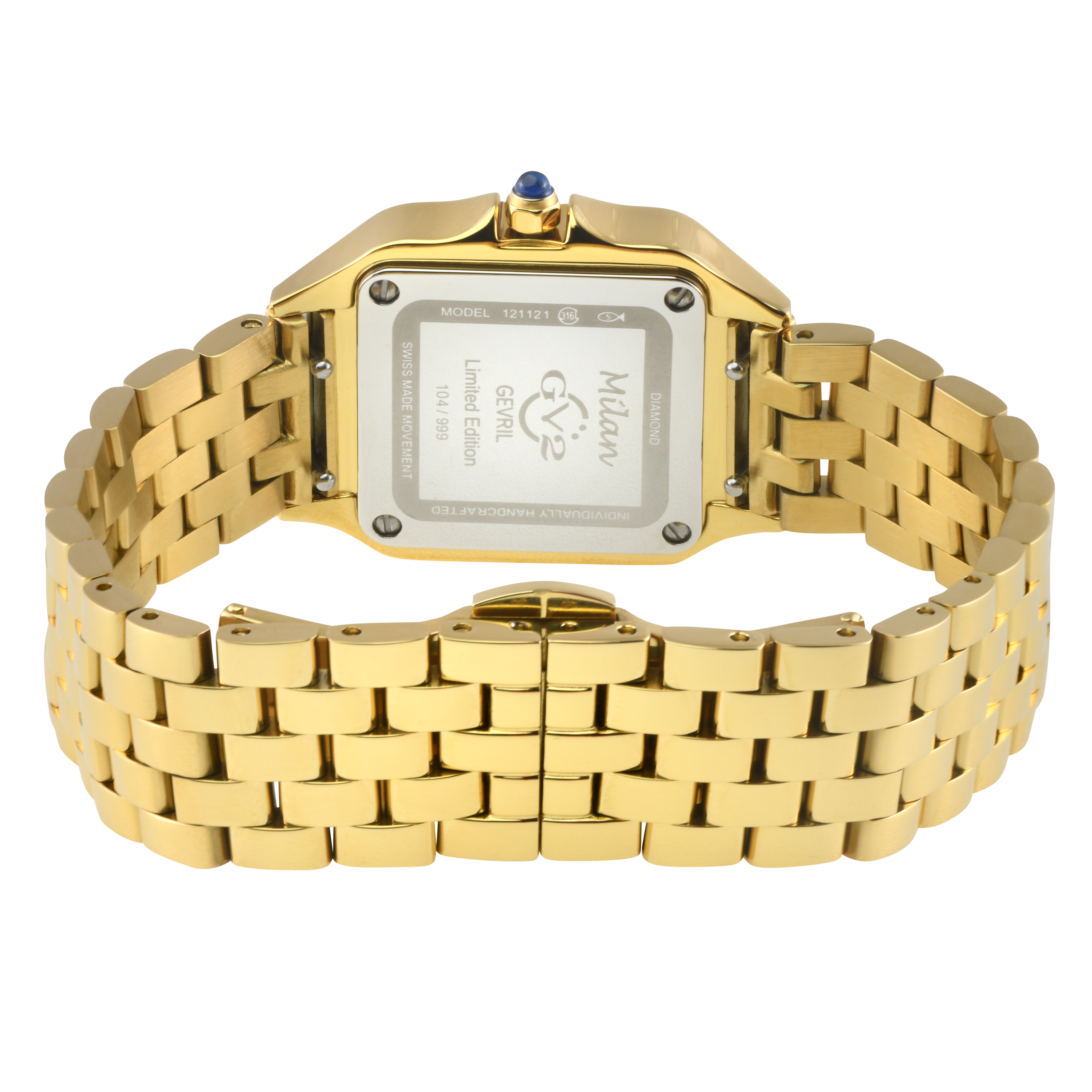 GV2 Milan Diamond Swiss Quartz Stone dial Edition - Tiger Eye - Gevril
