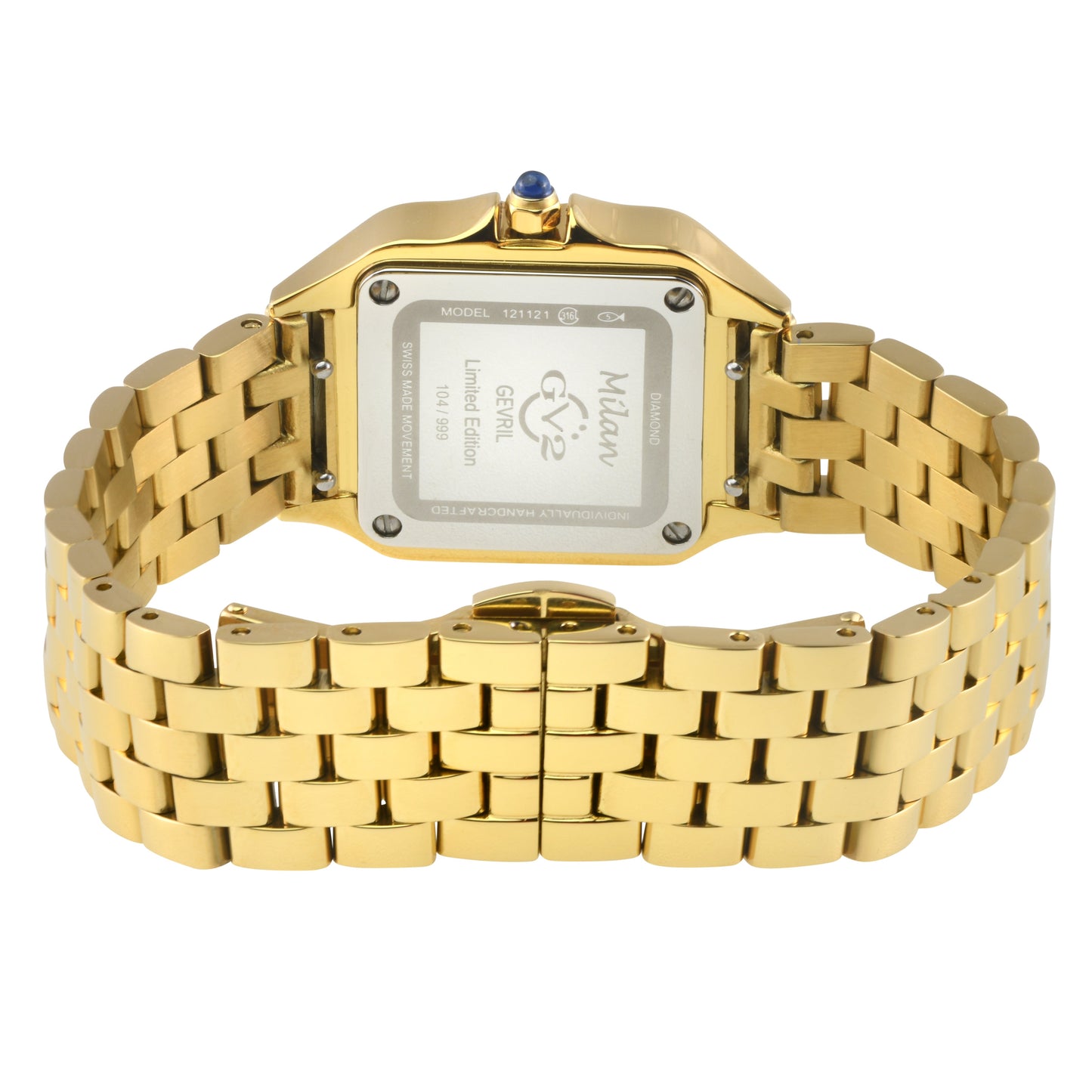 Gevril-Luxury-Swiss-Watches-GV2 Milan Diamond Swiss Quartz - Tiger Eye-