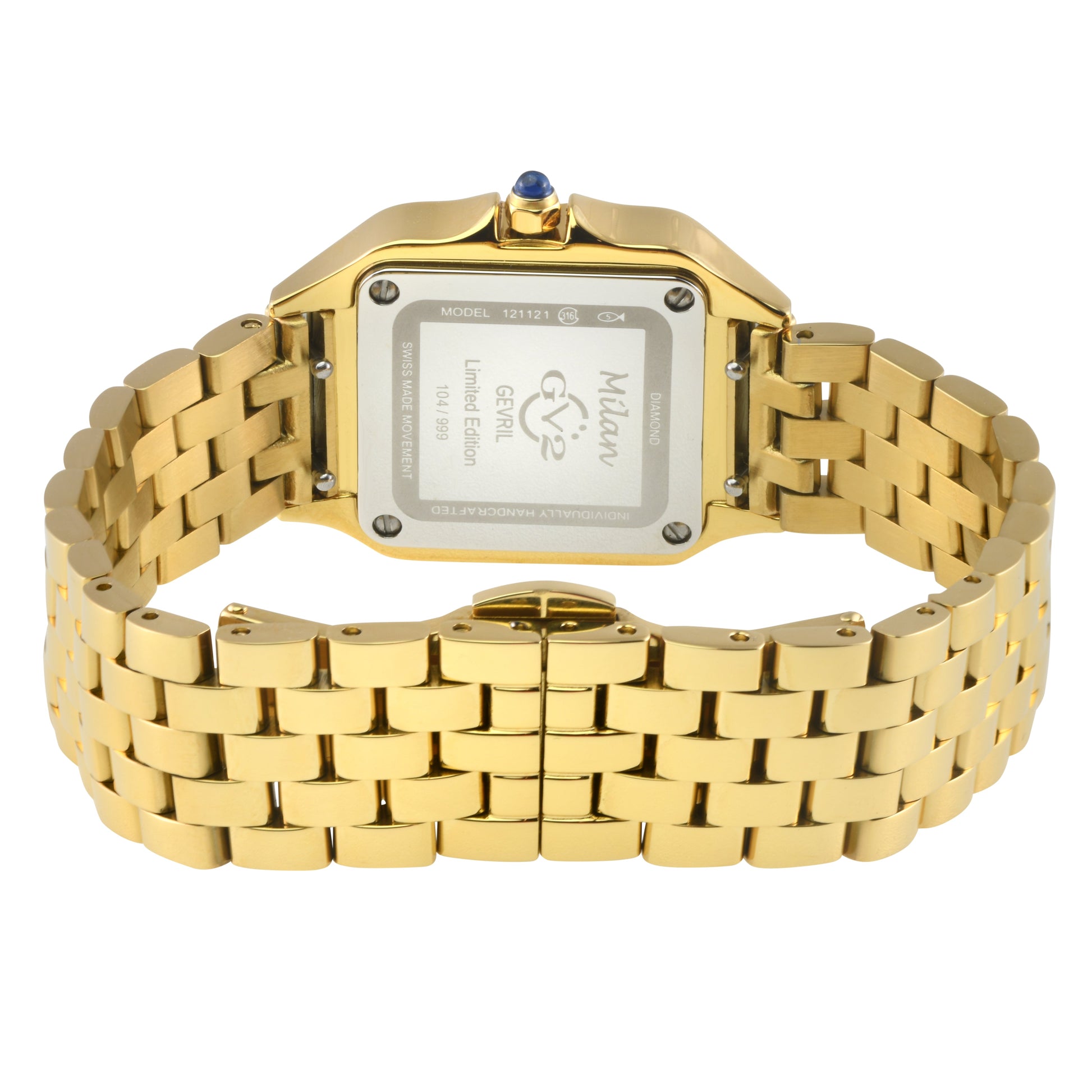 Gevril-Luxury-Swiss-Watches-GV2 Milan Diamond Swiss Quartz - Tiger Eye-