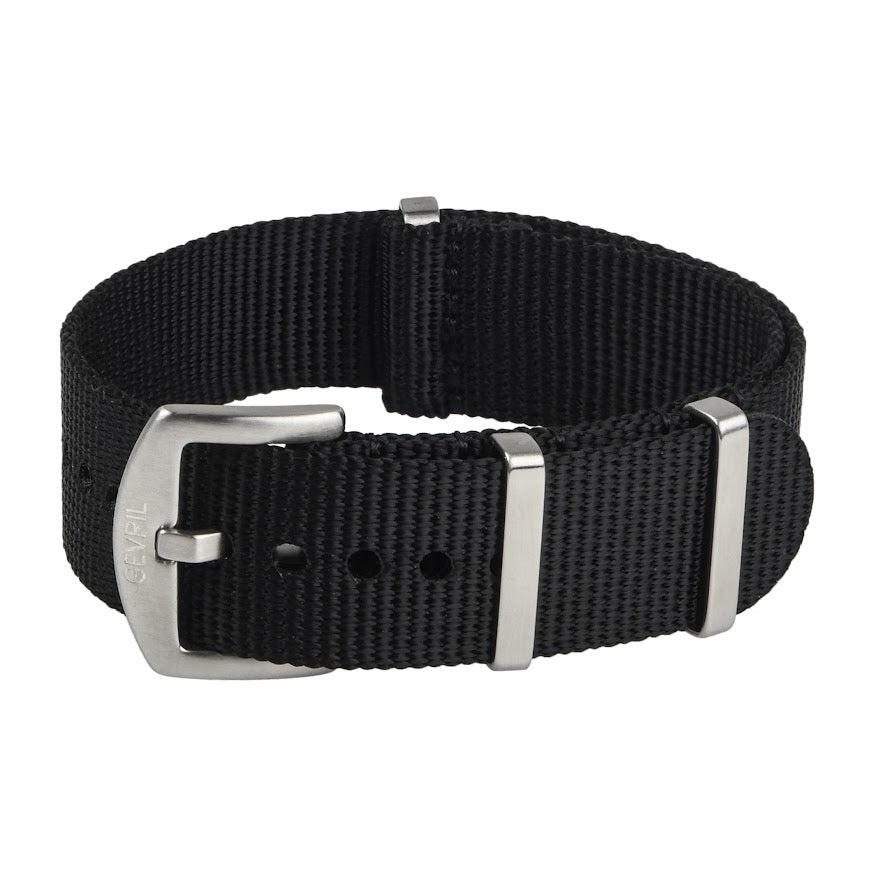 Gevril-Luxury-Swiss-Watches-Gevril 22mm Black Nato Strap-