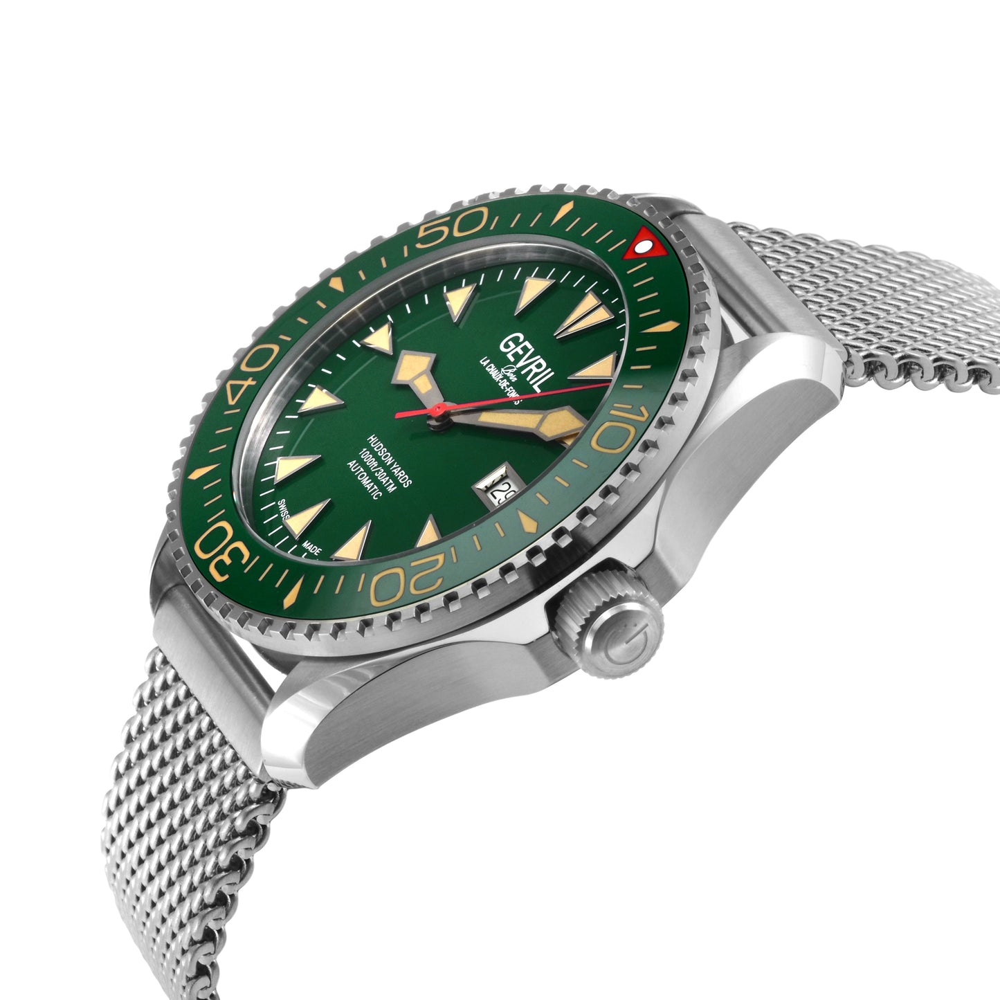 Gevril-Luxury-Swiss-Watches-Gevril Hudson Yards Old Radium Dial - Diver-48846B