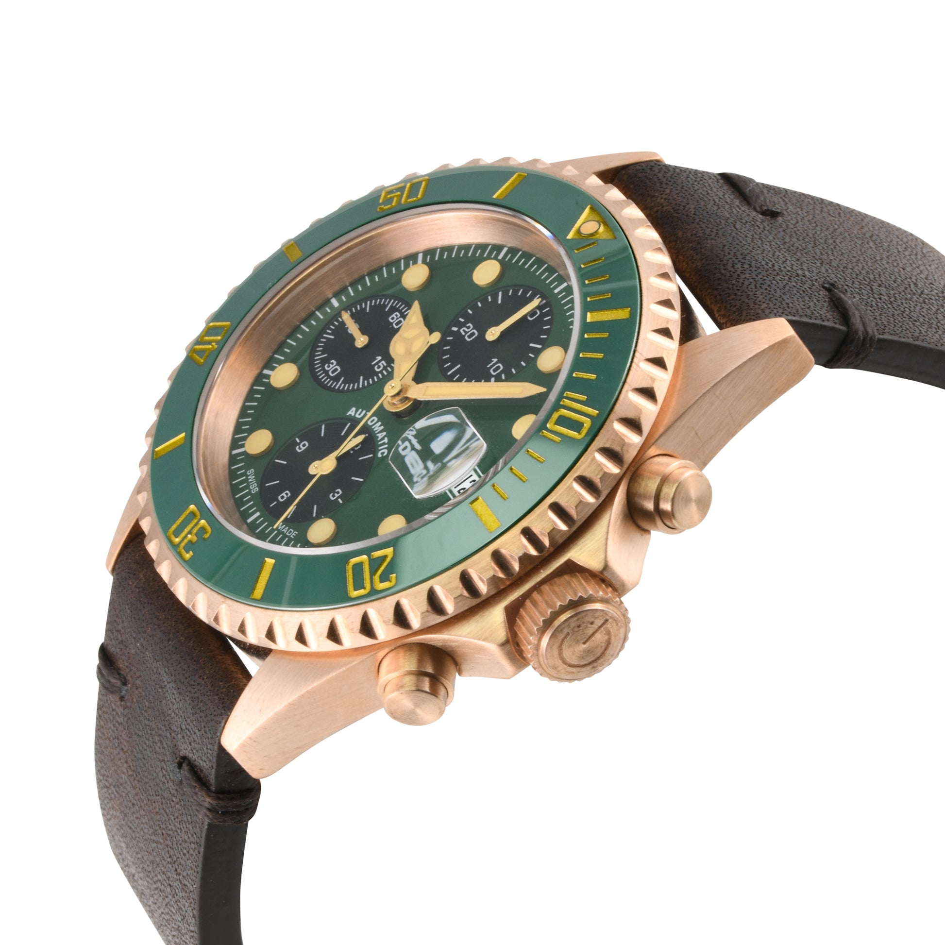 Gevril-Luxury-Swiss-Watches-Gevril Wall Street Bronze - Chronograph-