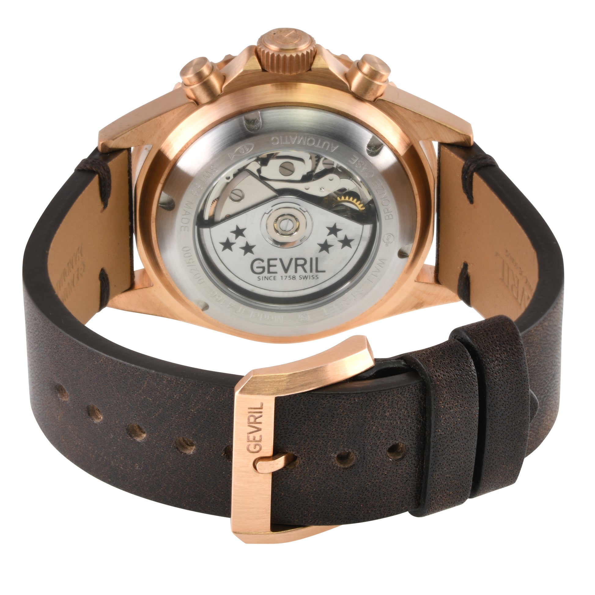 Gevril-Luxury-Swiss-Watches-Gevril Wall Street Bronze - Chronograph-