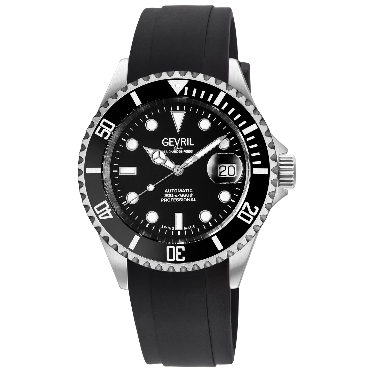 Gevril-Luxury-Swiss-Watches-Gevril Wall Street - Ceramic Bezel-