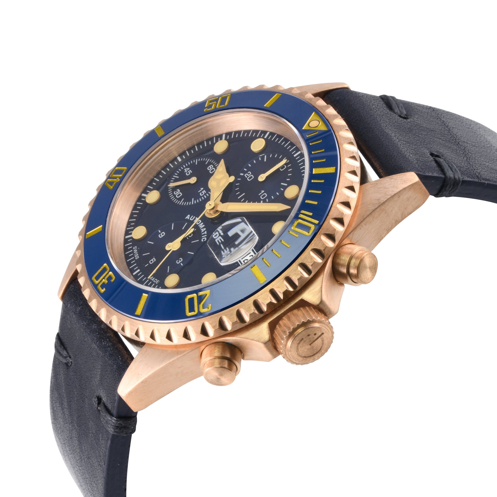 Gevril-Luxury-Swiss-Watches-Gevril Wall Street Chronograph - Bronze-
