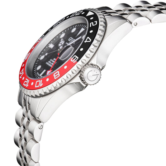 Gevril-Luxury-Swiss-Watches-Gevril Wall Street - GMT Ceramic Bezel-