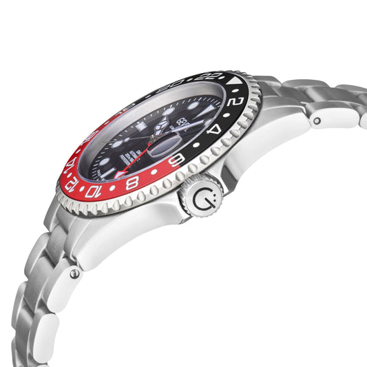 Gevril-Luxury-Swiss-Watches-Gevril Wall Street - GMT Ceramic Bezel-