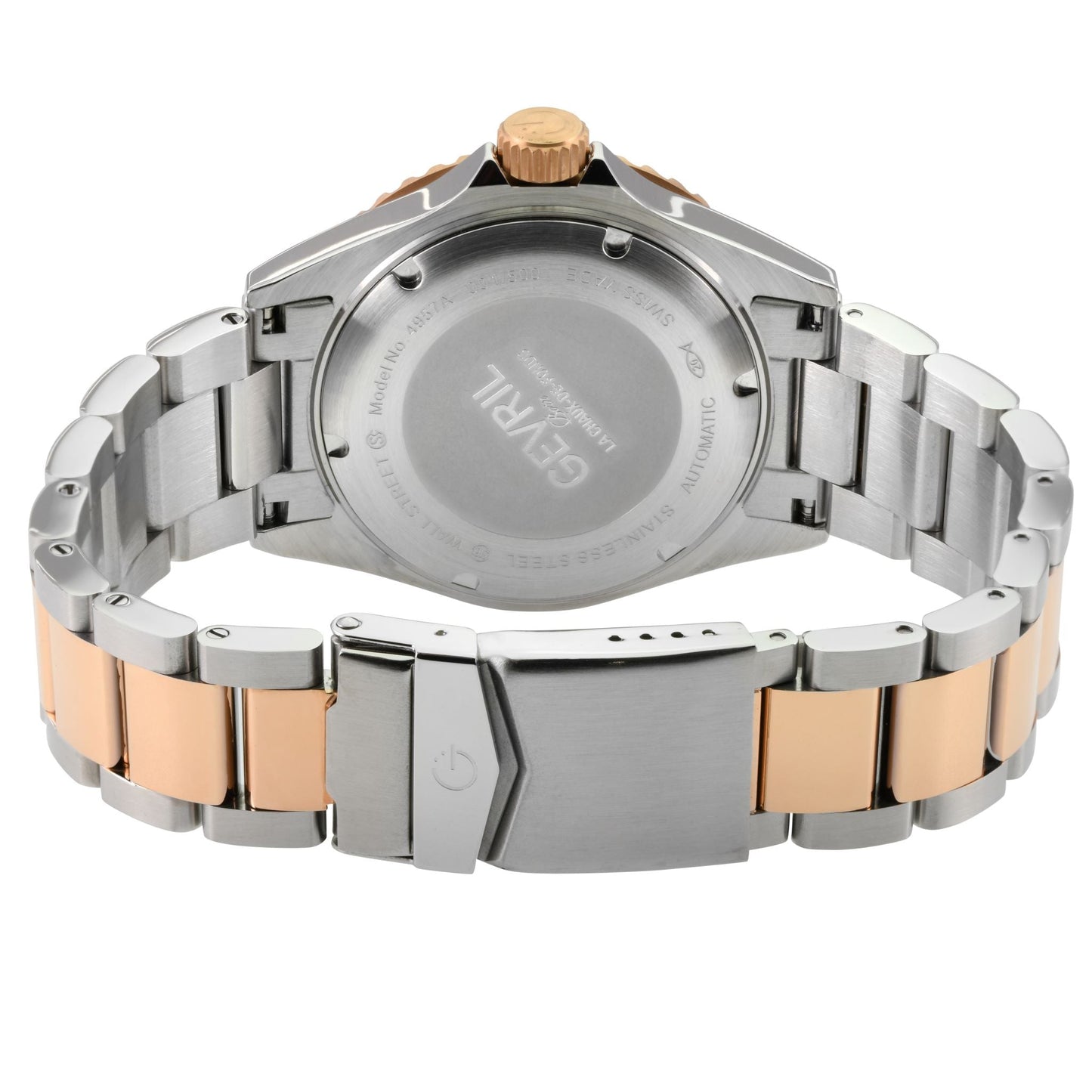 Gevril-Luxury-Swiss-Watches-Gevril Wall Street - GMT Ceramic Bezel-