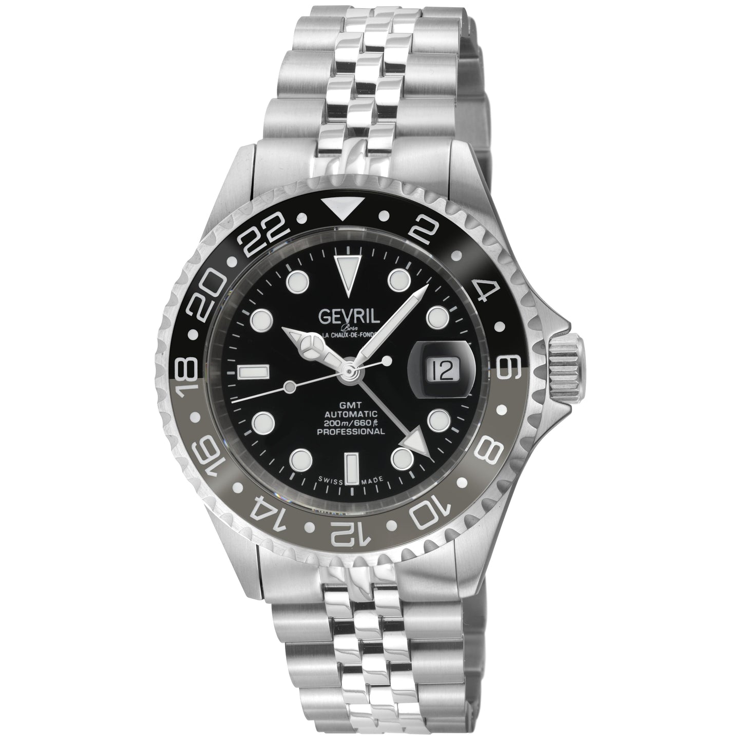Gevril Wall Street - GMT Ceramic Bezel