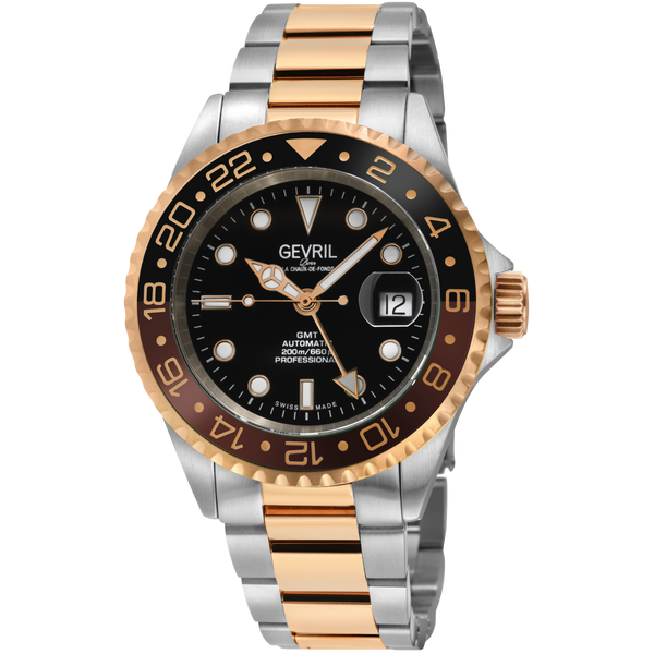 Gevril Wall Street - GMT Ceramic Bezel