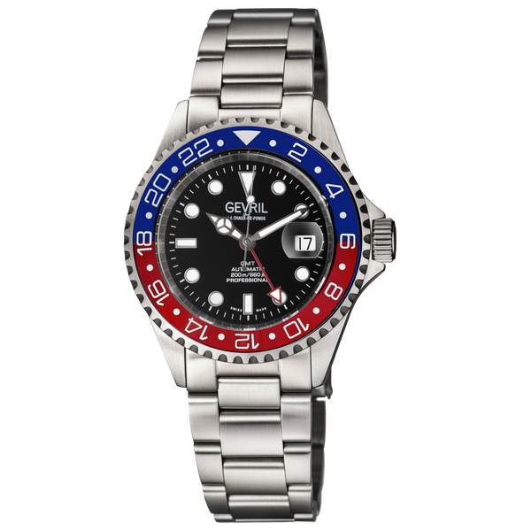 Gevril Wall Street - GMT Ceramic Bezel