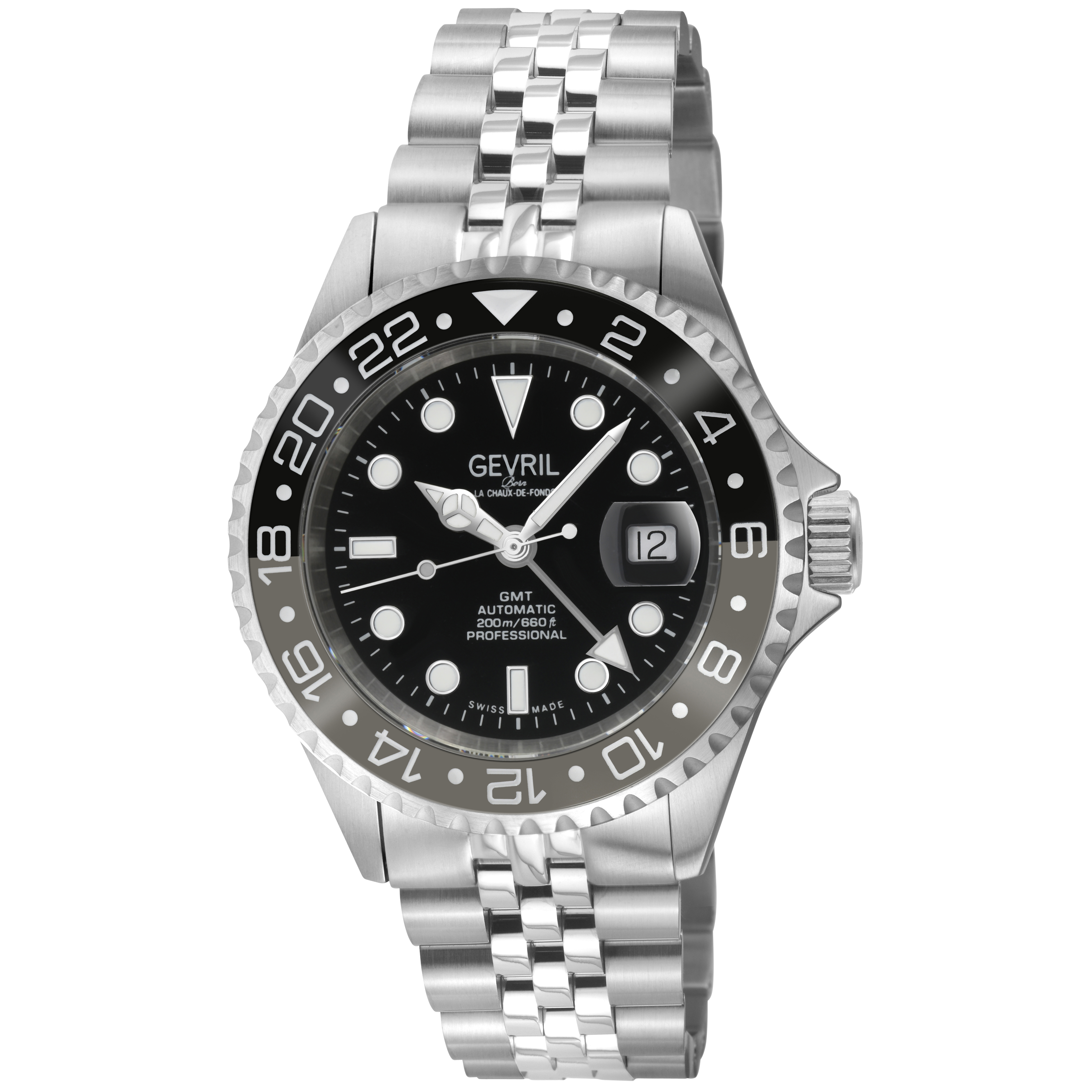 Gevril Wall Street - GMT Ceramic Bezel