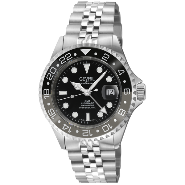 Gevril Wall Street - GMT Ceramic Bezel
