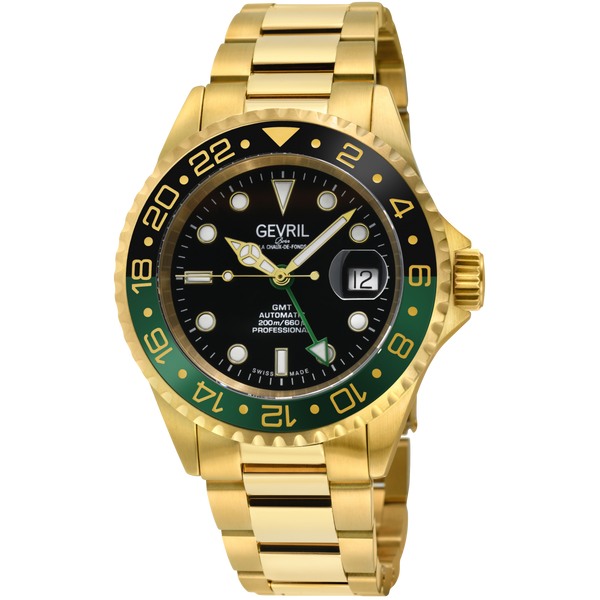 Gevril Wall Street - GMT Ceramic Bezel