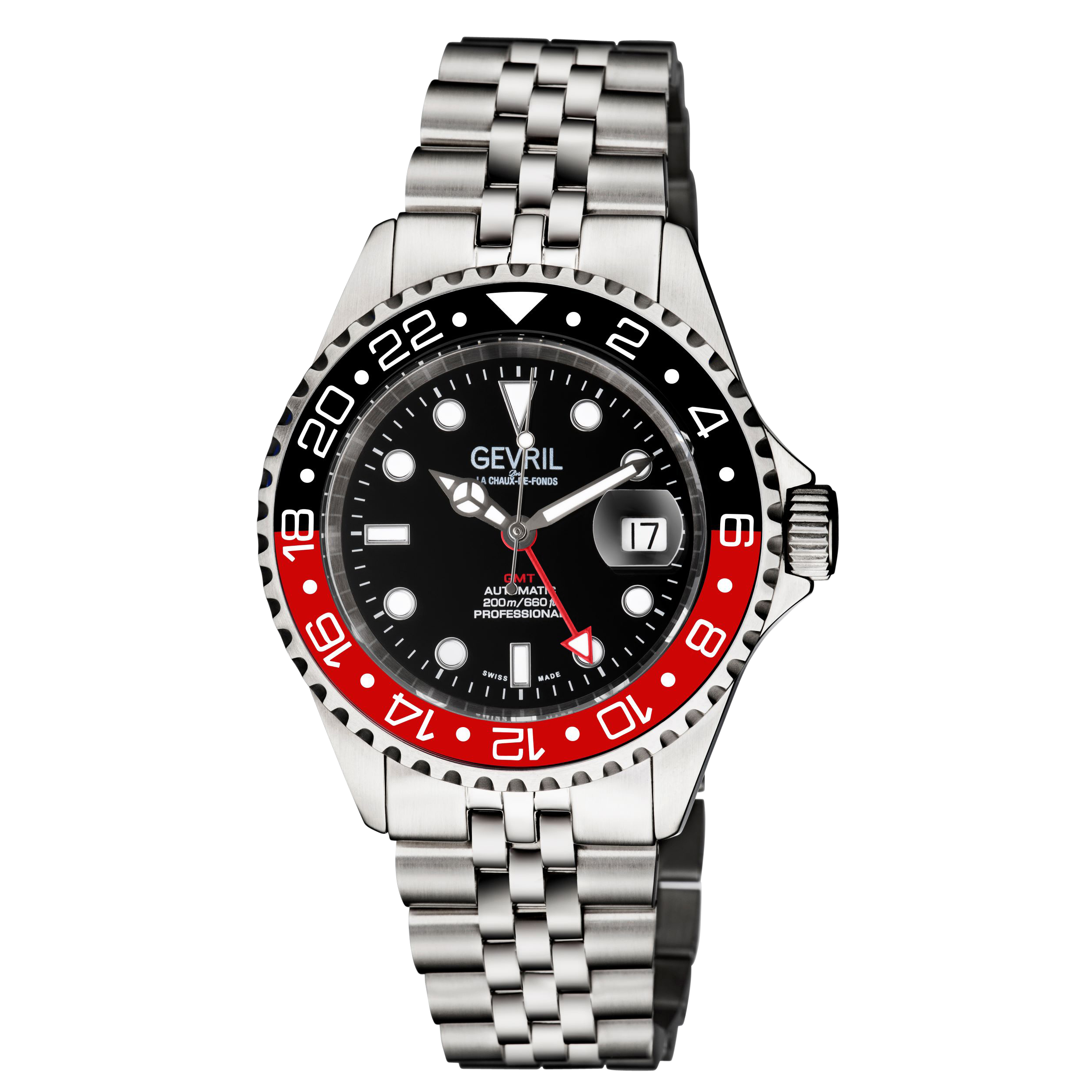 Gevril Wall Street - GMT Ceramic Bezel