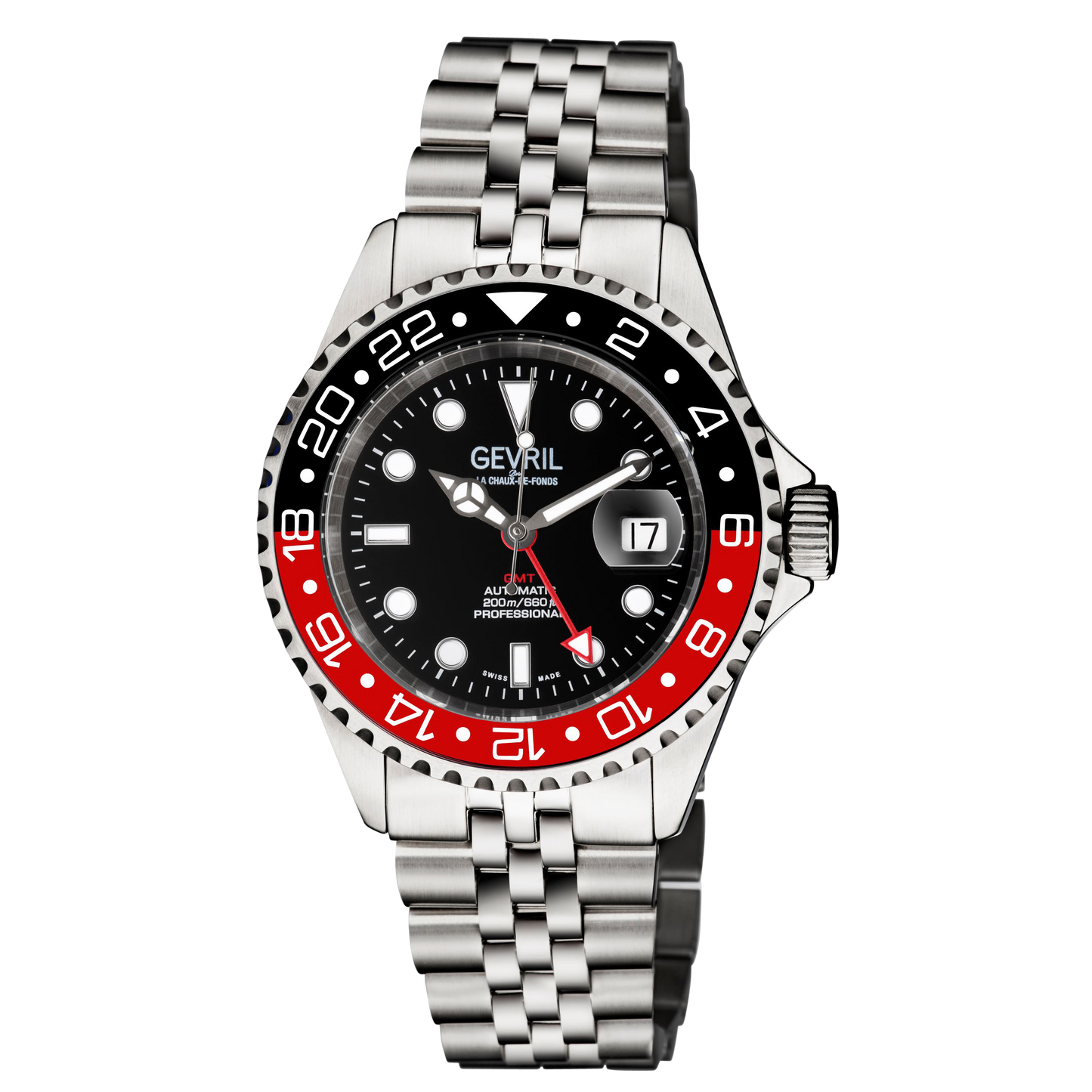 Gevril Wall Street - GMT Ceramic Bezel