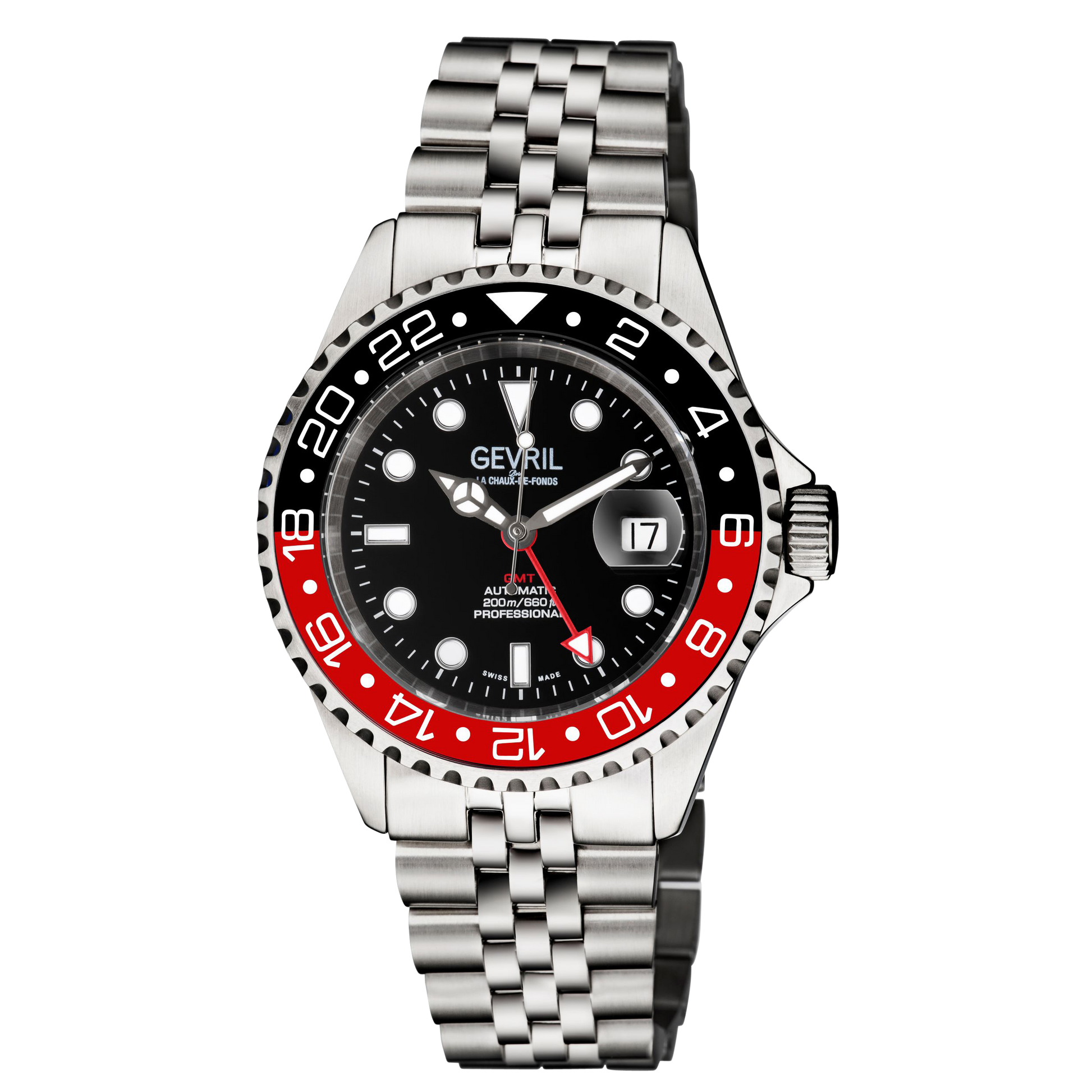 ウィツグROLOC Gevril Wall Street - GMT Ceramic Bezel